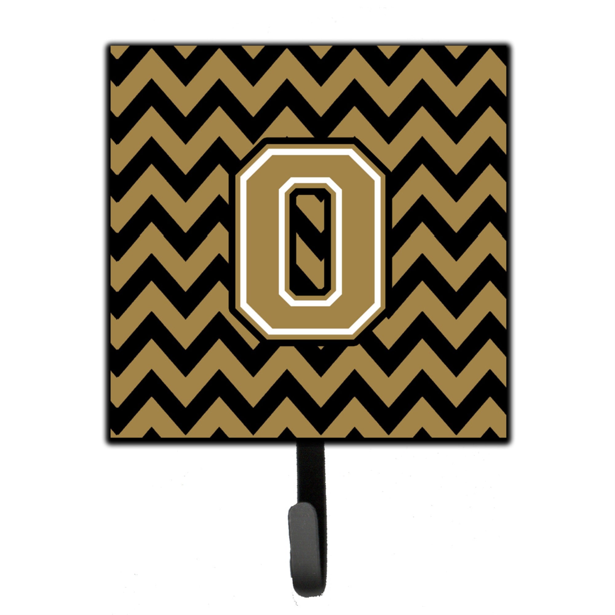 Caroline'S Treasures Letter O Chevron Black And Gold Leash Or Key Holder Cj1050-Osh4, Small, Multicolor