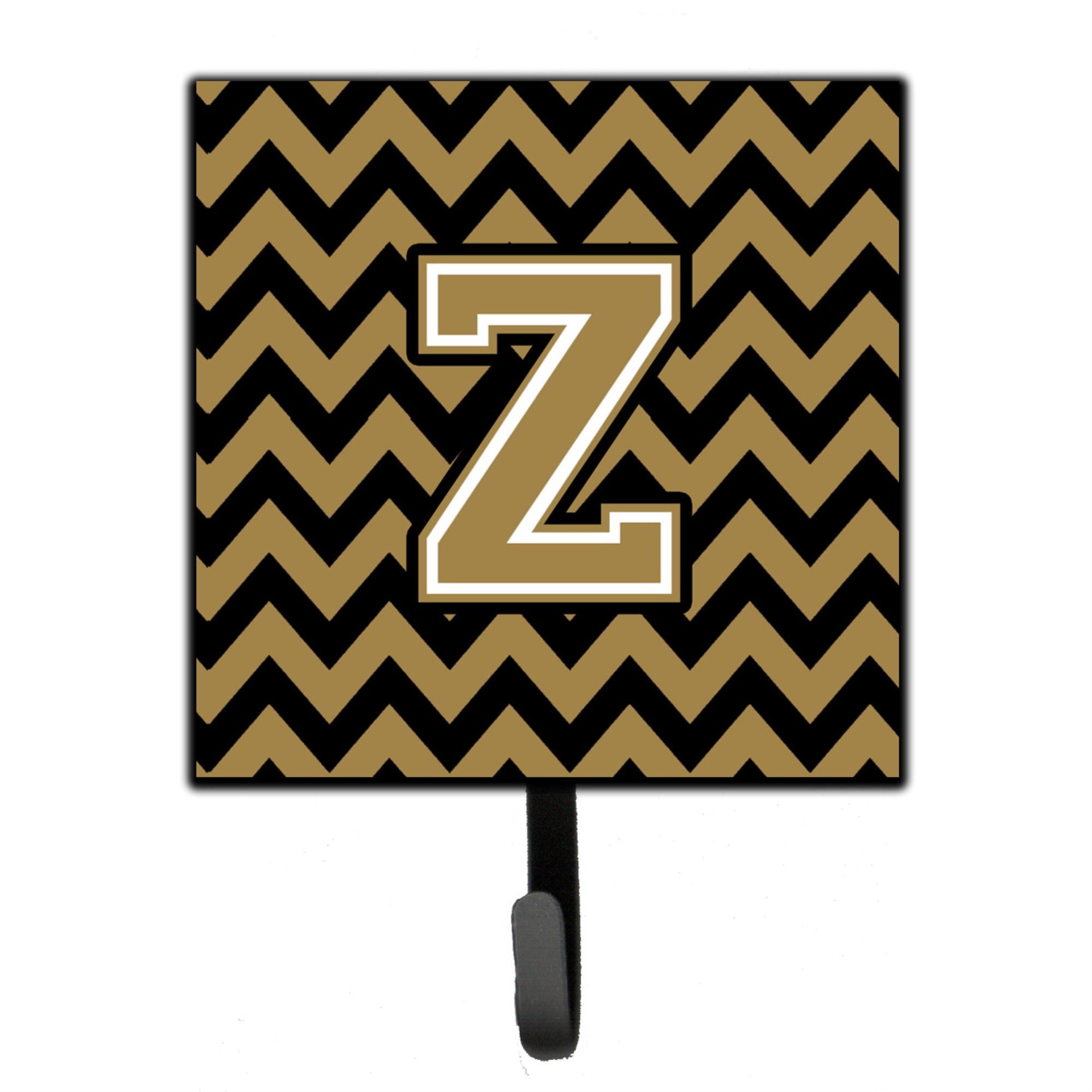 Caroline'S Treasures Letter Z Chevron Black And Gold Leash Or Key Holder Cj1050-Zsh4, Small, Multicolor