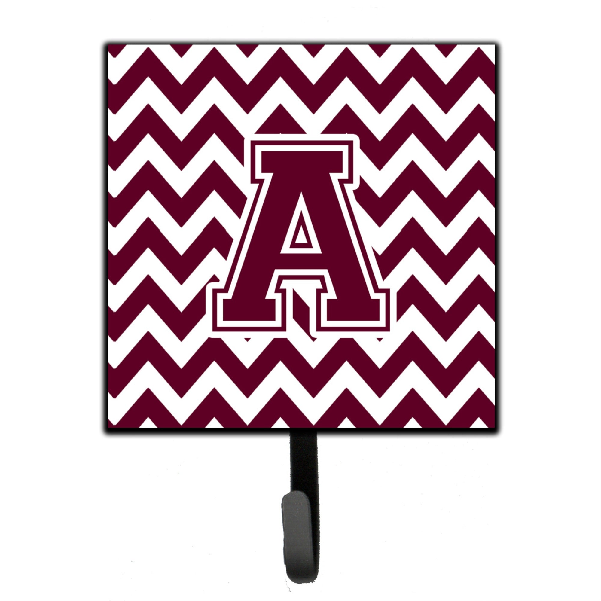 Caroline'S Treasures Letter A Chevron Maroon And White Leash Or Key Holder Cj1051-Ash4, Small, Multicolor