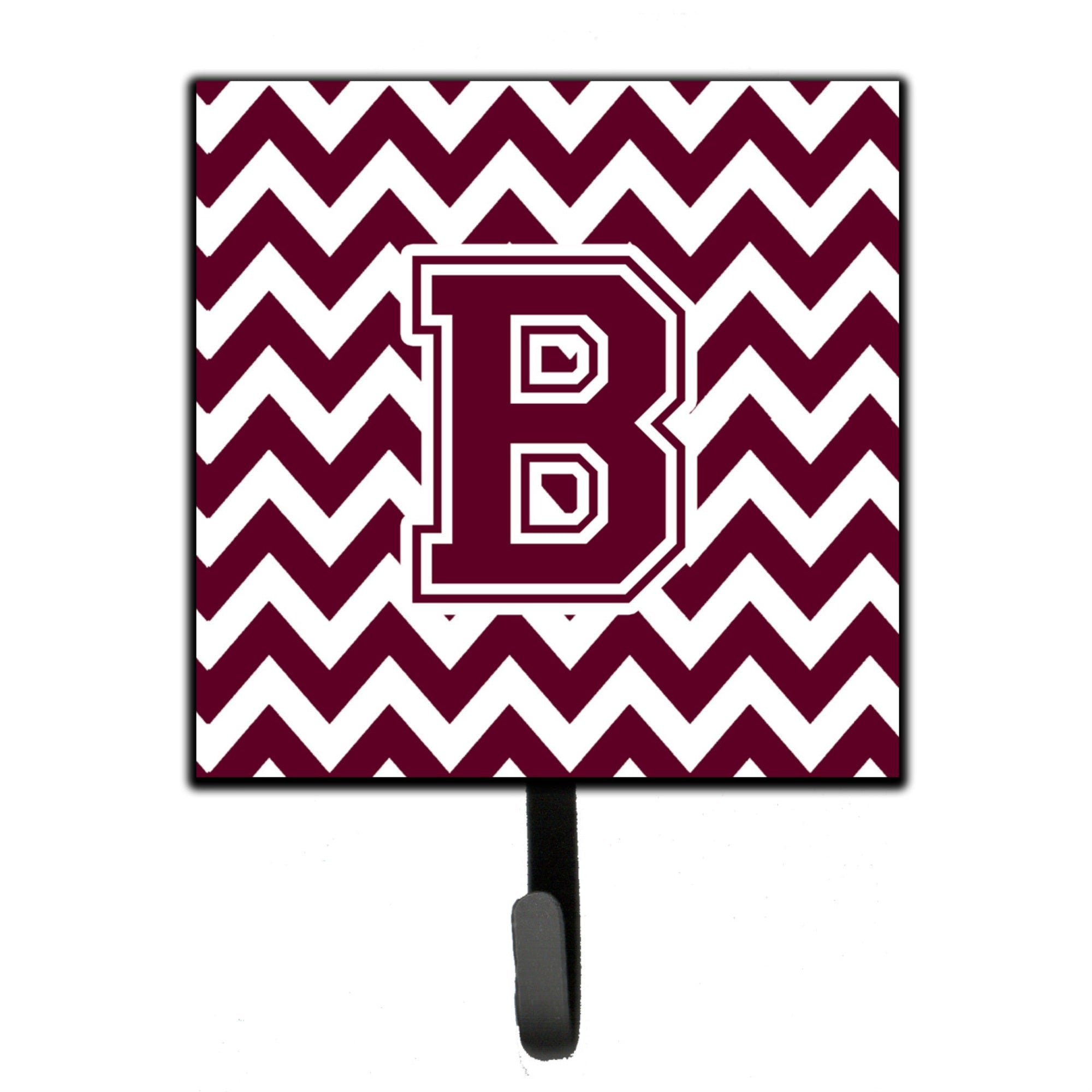 Caroline'S Treasures Letter B Chevron Maroon And White Leash Or Key Holder Cj1051-Bsh4, Small, Multicolor