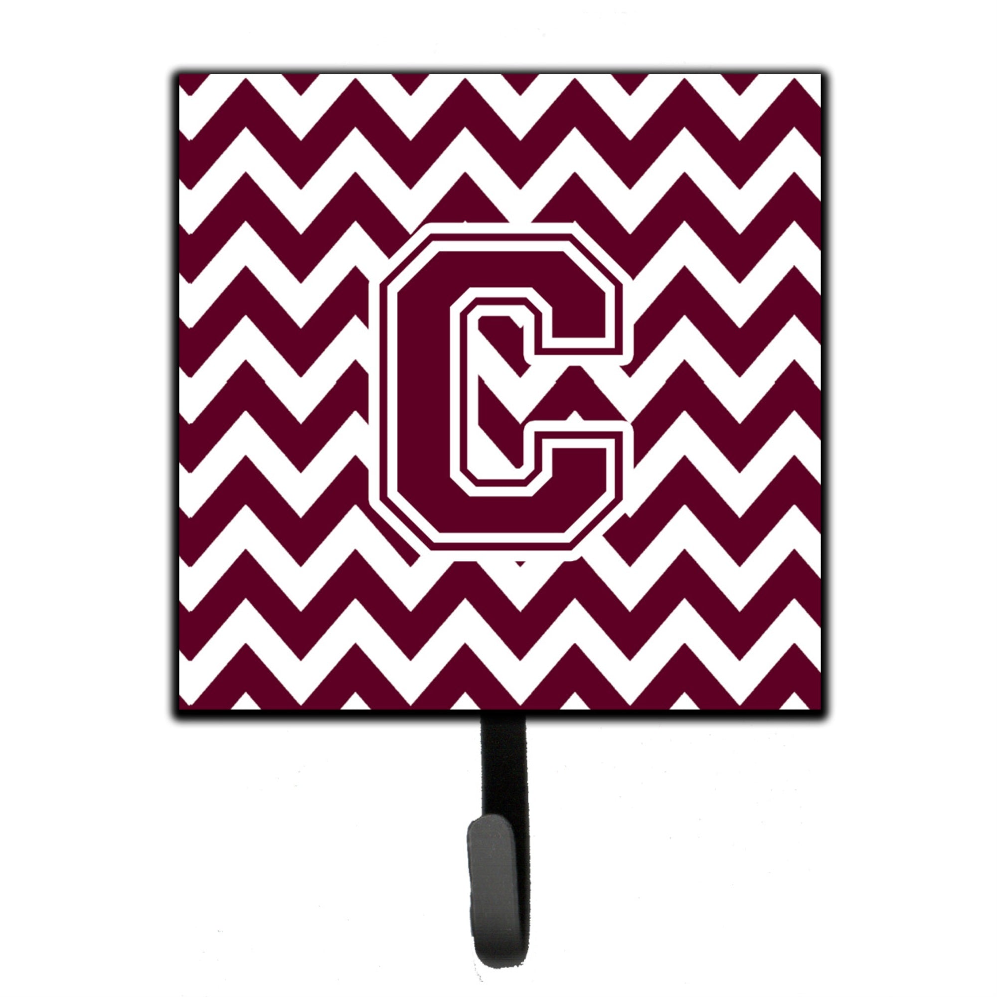 Caroline'S Treasures Letter C Chevron Maroon And White Leash Or Key Holder Cj1051-Csh4, Small, Multicolor