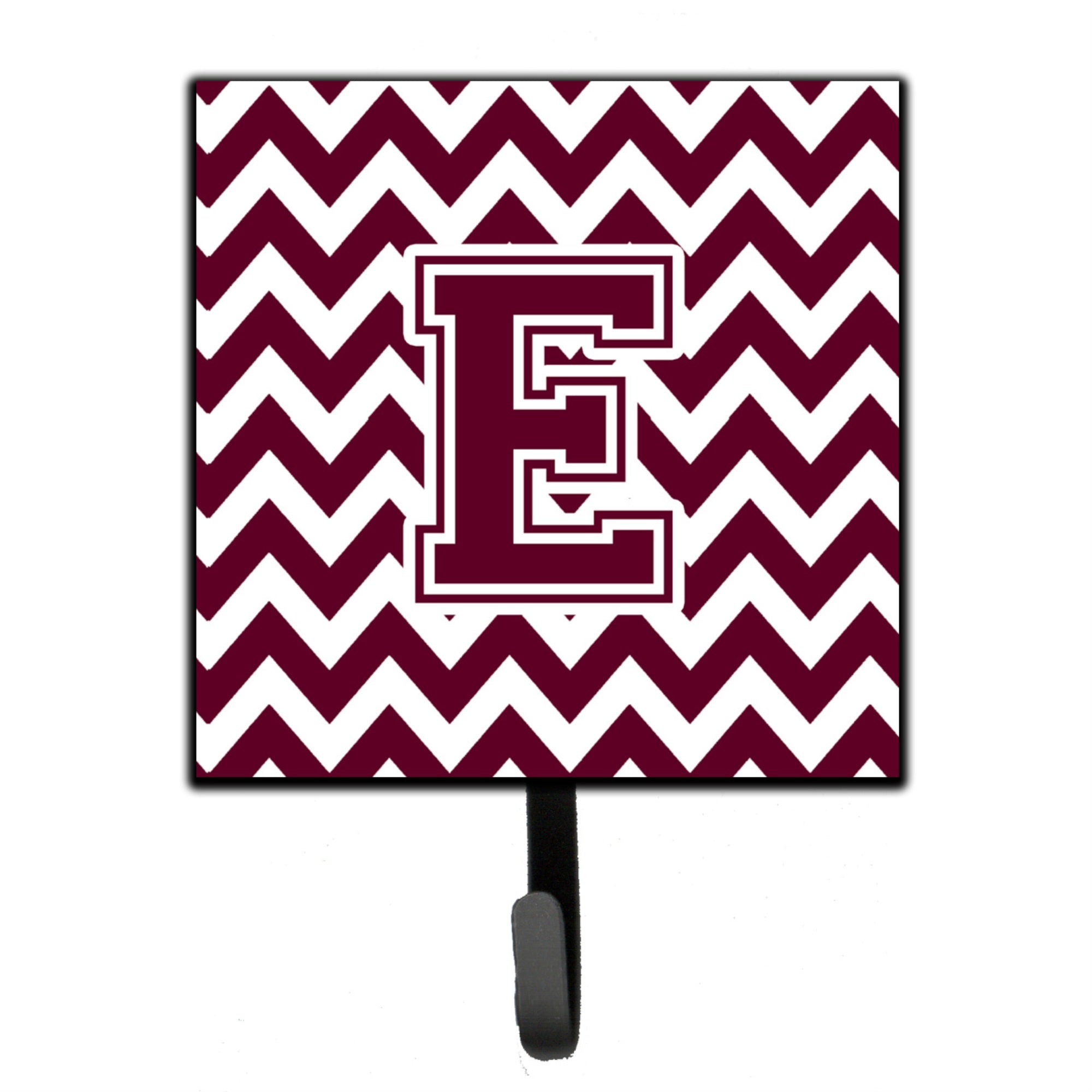 Caroline'S Treasures Letter E Chevron Maroon And White Leash Or Key Holder Cj1051-Esh4, Small, Multicolor