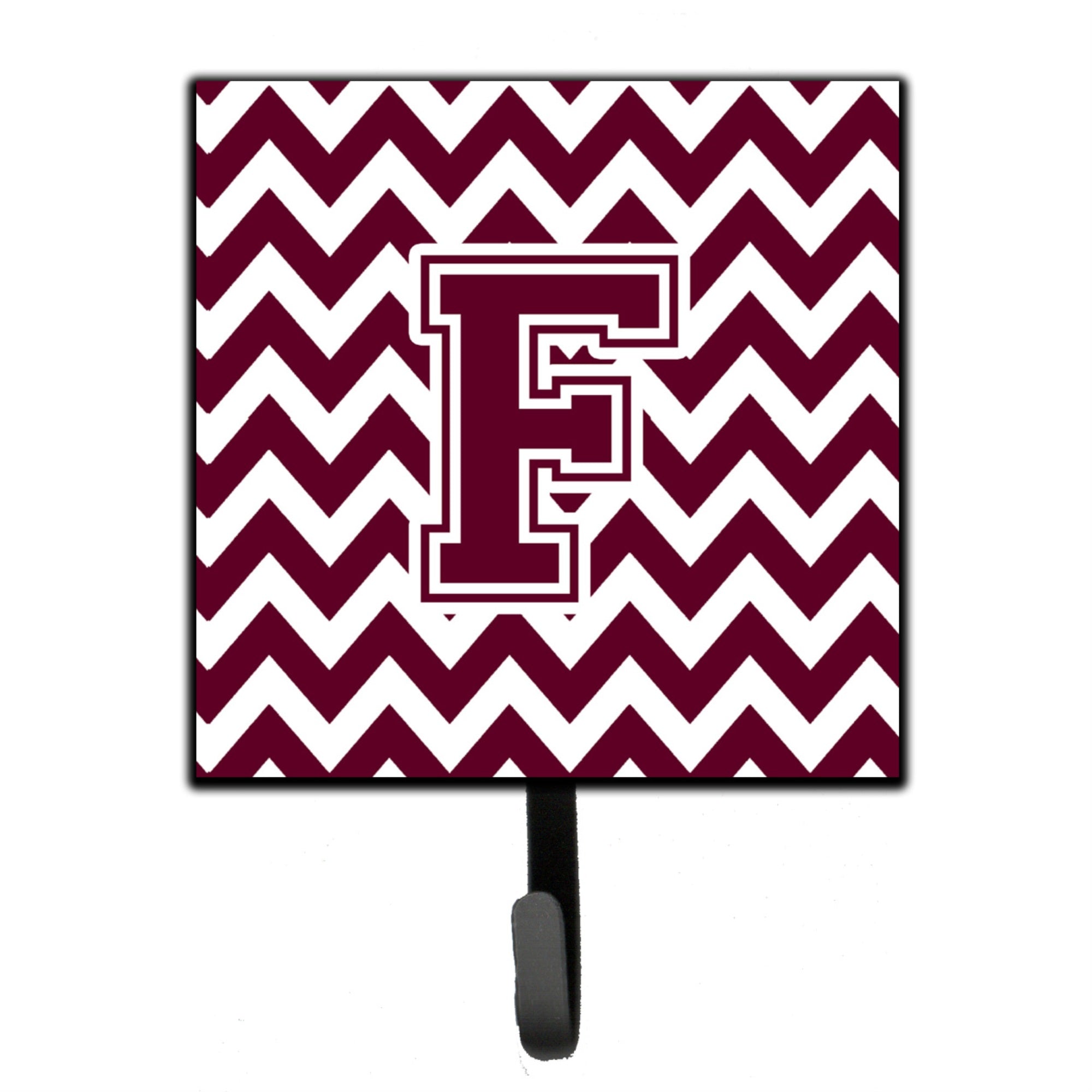 Caroline'S Treasures Letter F Chevron Maroon And White Leash Or Key Holder Cj1051-Fsh4, Small, Multicolor