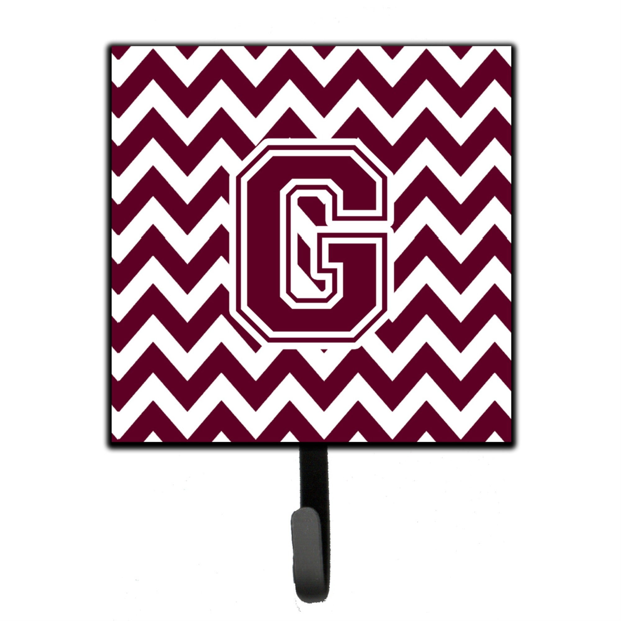 Caroline'S Treasures Letter G Chevron Maroon And White Leash Or Key Holder Cj1051-Gsh4, Small, Multicolor