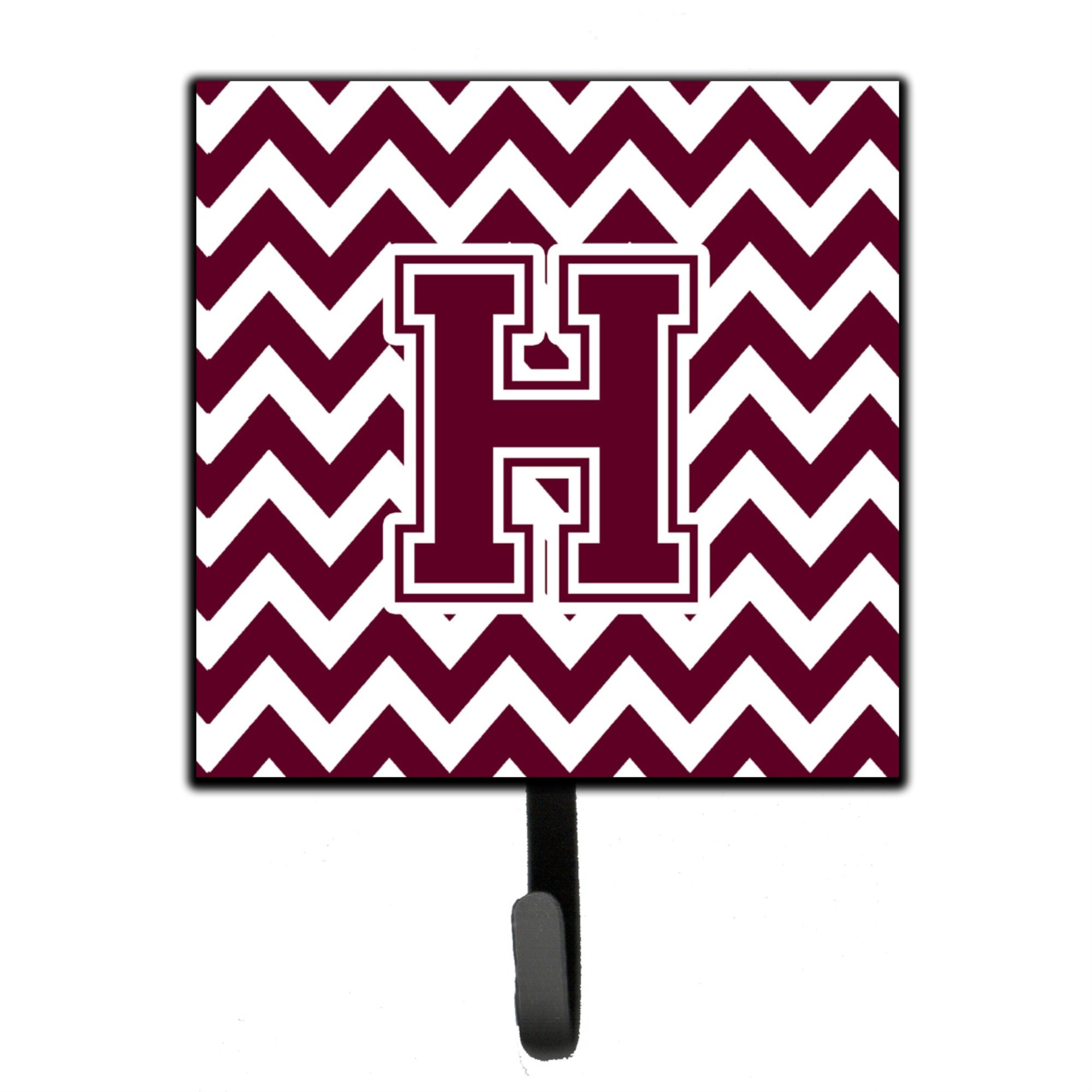 Caroline'S Treasures Letter H Chevron Maroon And White Leash Or Key Holder Cj1051-Hsh4, Small, Multicolor