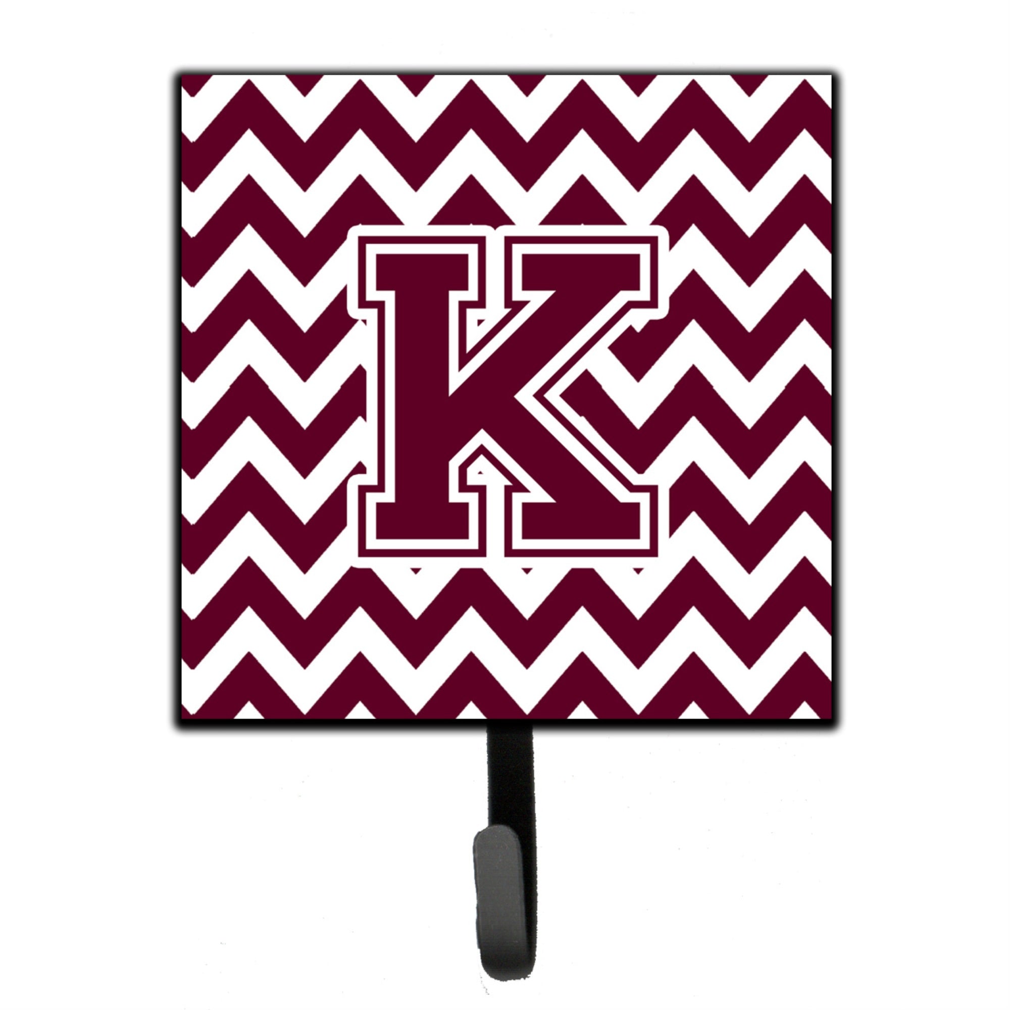 Caroline'S Treasures Letter K Chevron Maroon And White Leash Or Key Holder Cj1051-Ksh4, Small, Multicolor