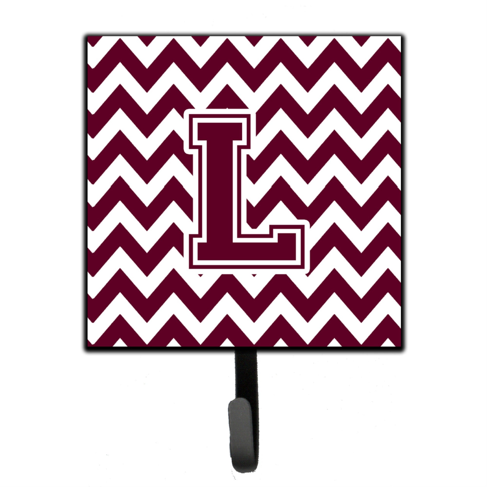 Caroline'S Treasures Letter L Chevron Maroon And White Leash Or Key Holder Cj1051-Lsh4, Small, Multicolor