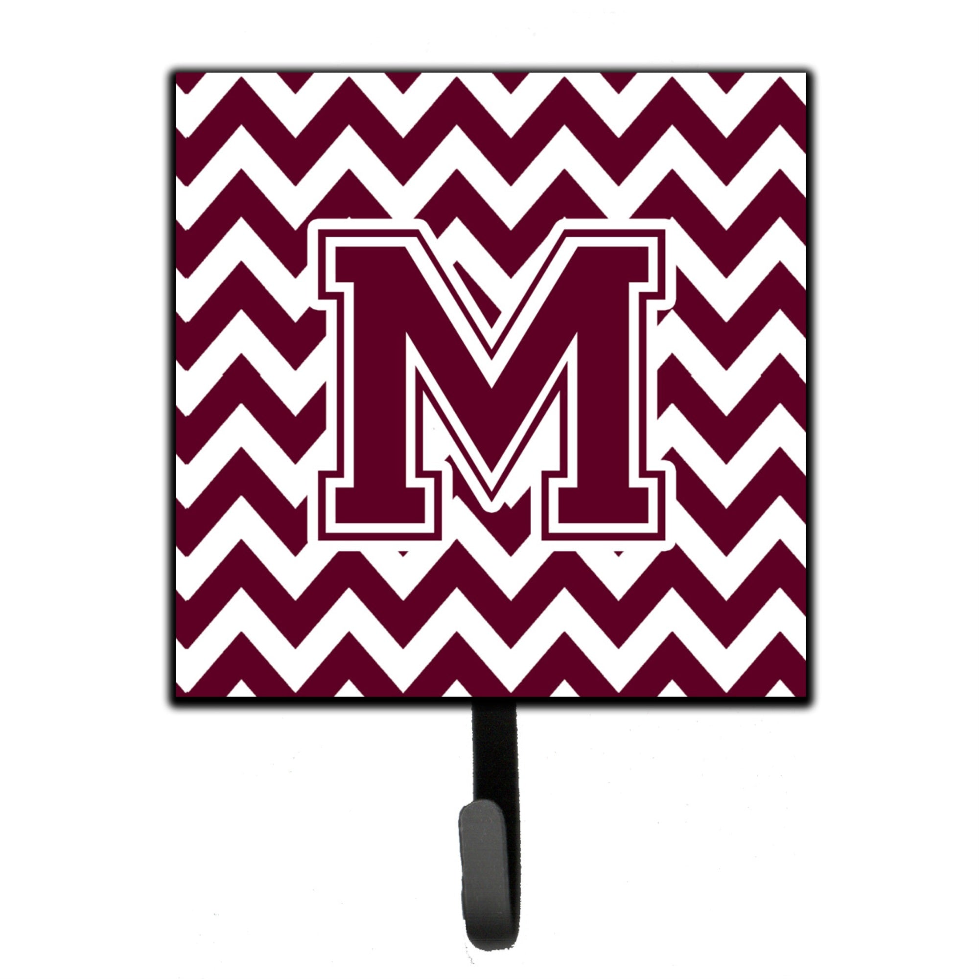 Caroline'S Treasures Letter M Chevron Maroon And White Leash Or Key Holder Cj1051-Msh4, Small, Multicolor