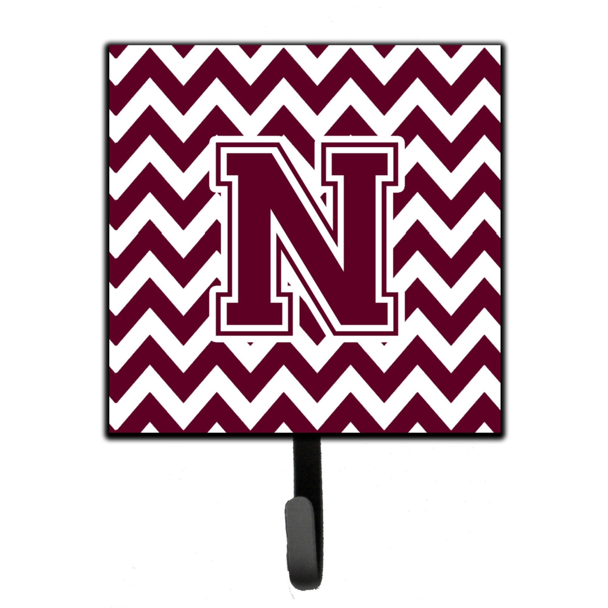 Caroline'S Treasures Letter N Chevron Maroon And White Leash Or Key Holder Cj1051-Nsh4, Small, Multicolor