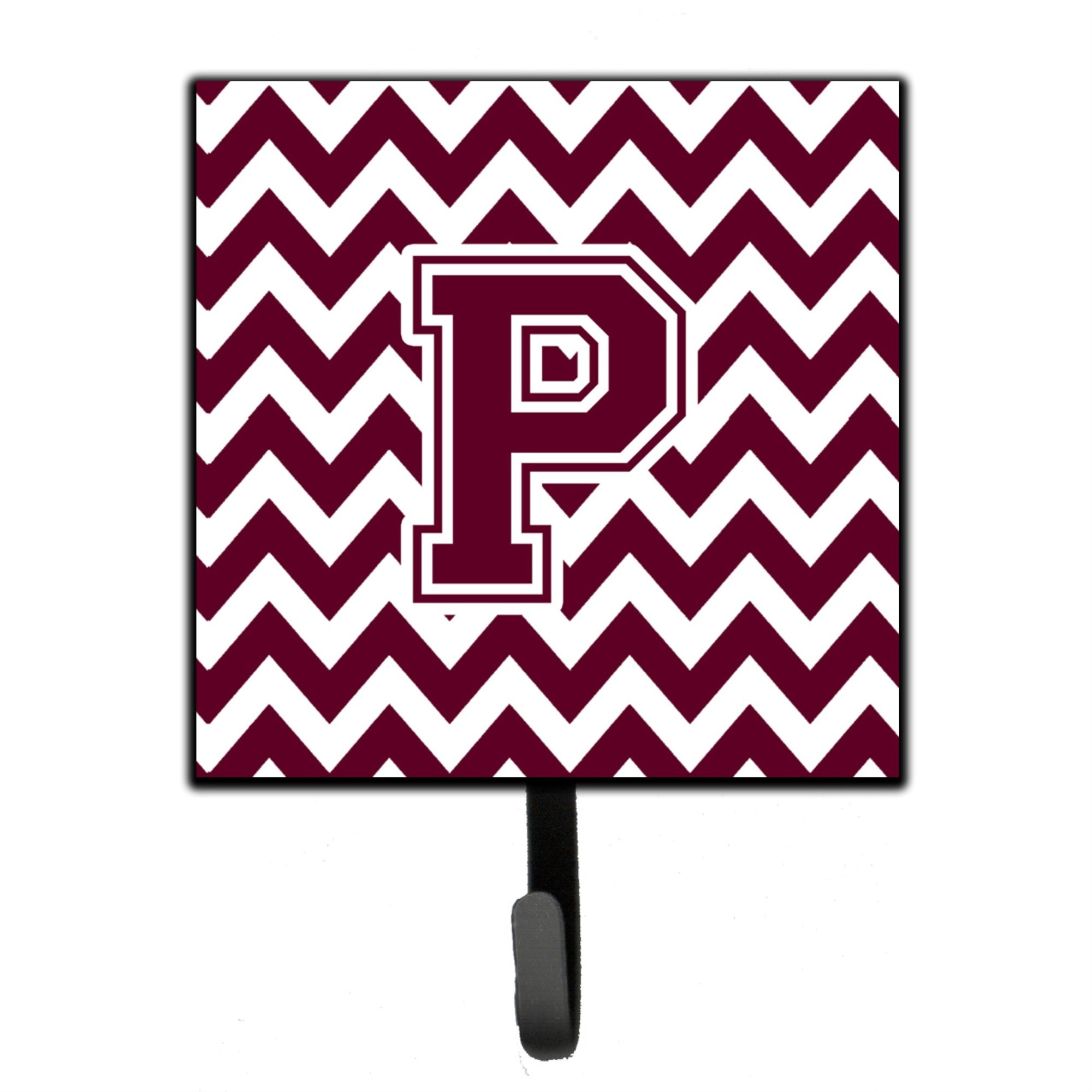 Caroline'S Treasures Letter P Chevron Maroon And White Leash Or Key Holder Cj1051-Psh4, Small, Multicolor