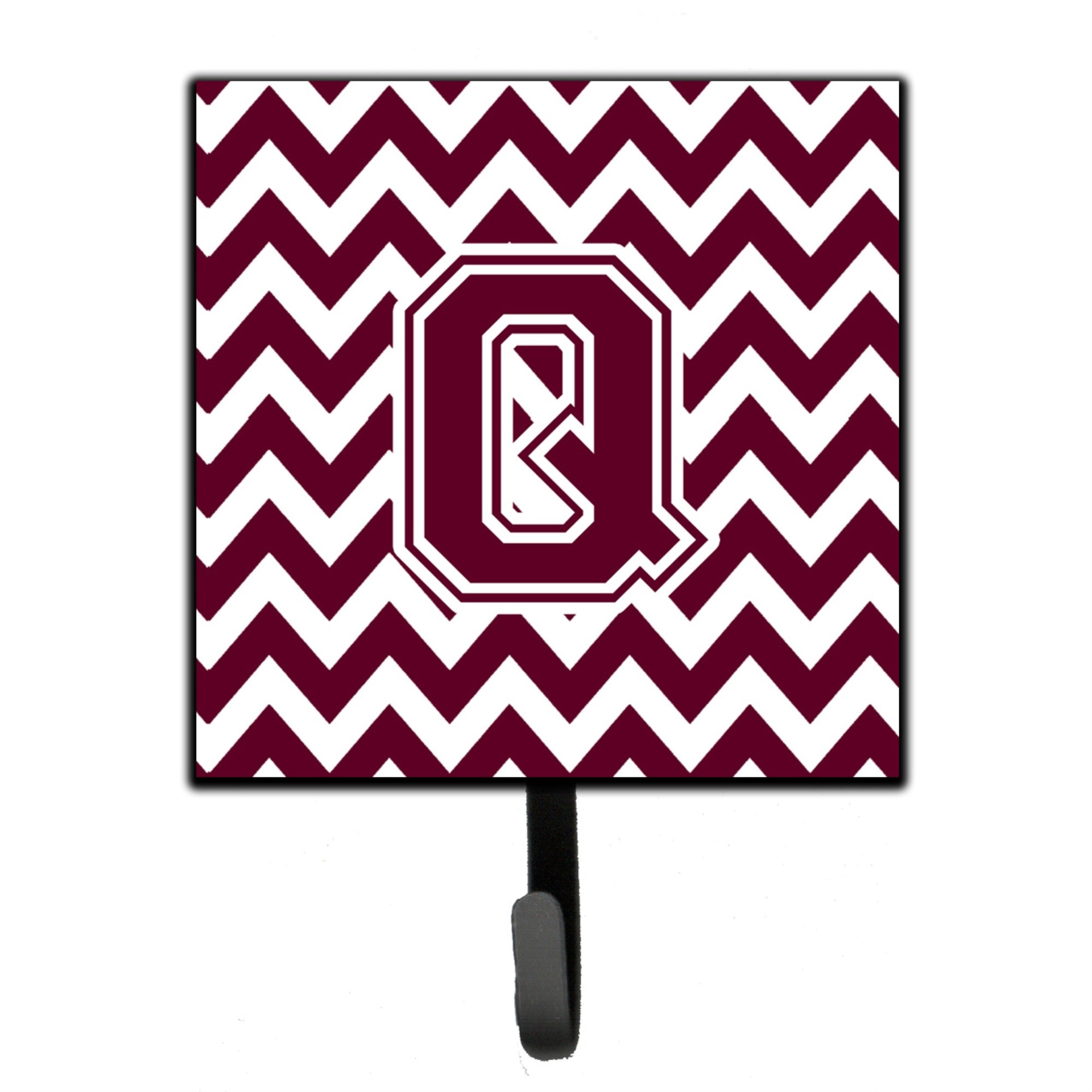 Caroline'S Treasures Letter Q Chevron Maroon And White Leash Or Key Holder Cj1051-Qsh4, Small, Multicolor
