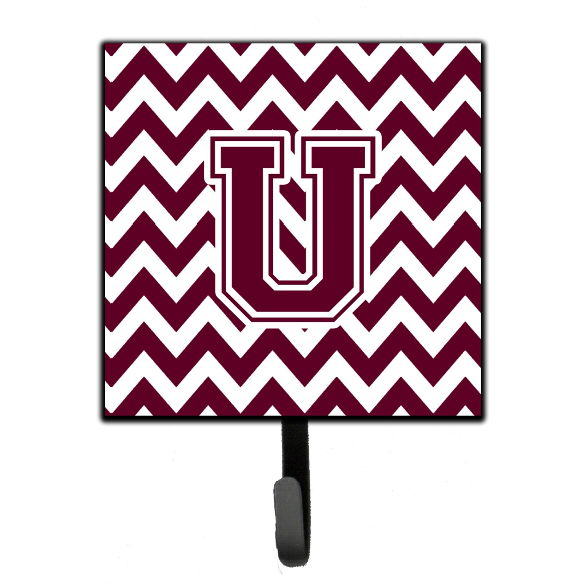 Caroline'S Treasures Letter U Chevron Maroon And White Leash Or Key Holder Cj1051-Ush4, Small, Multicolor