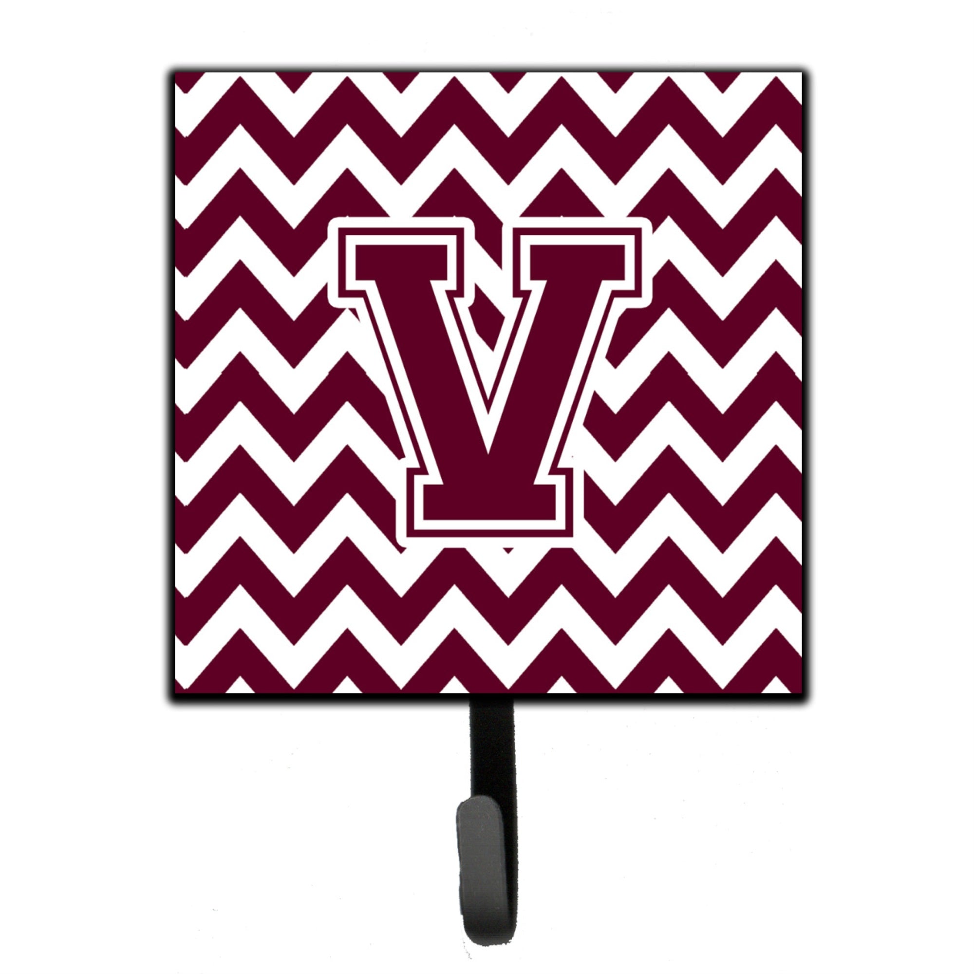 Caroline'S Treasures Letter V Chevron Maroon And White Leash Or Key Holder Cj1051-Vsh4, Small, Multicolor