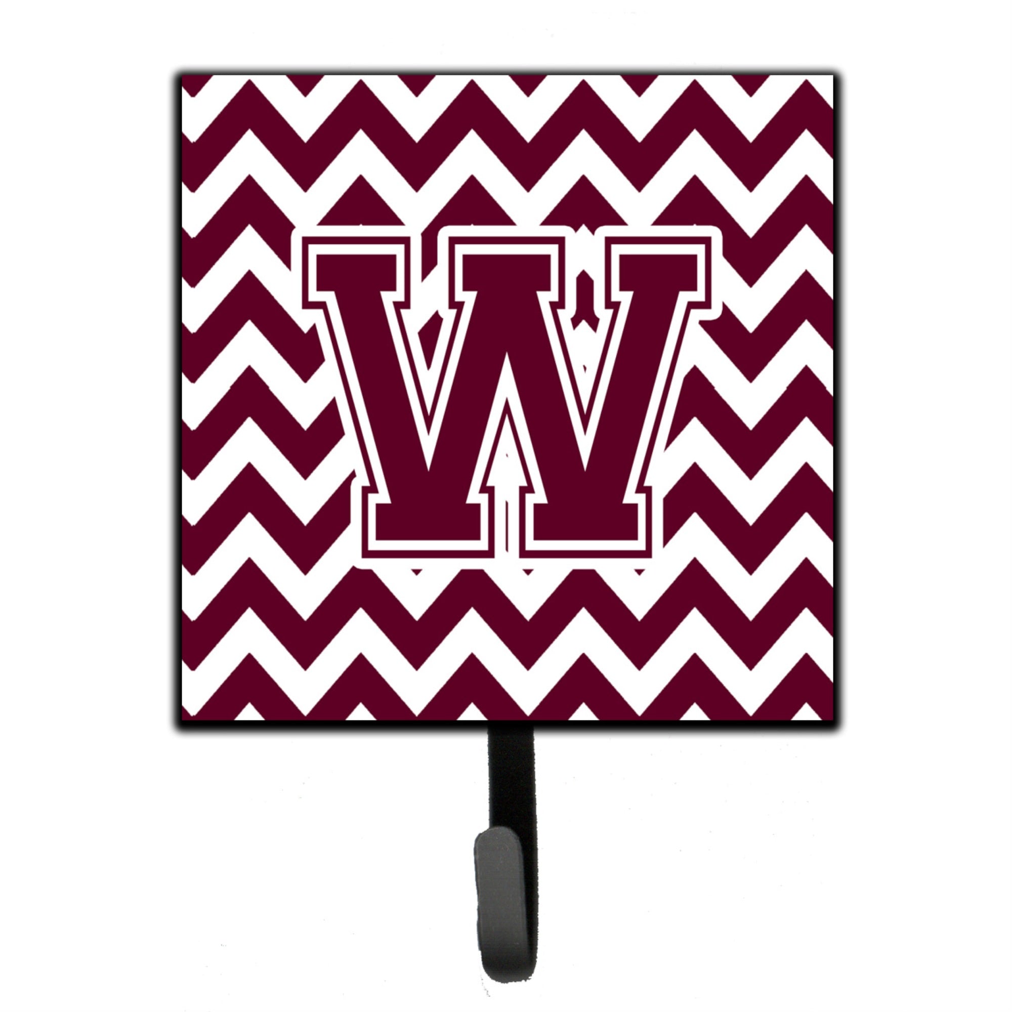 Caroline'S Treasures Letter W Chevron Maroon And White Leash Or Key Holder Cj1051-Wsh4, Small, Multicolor