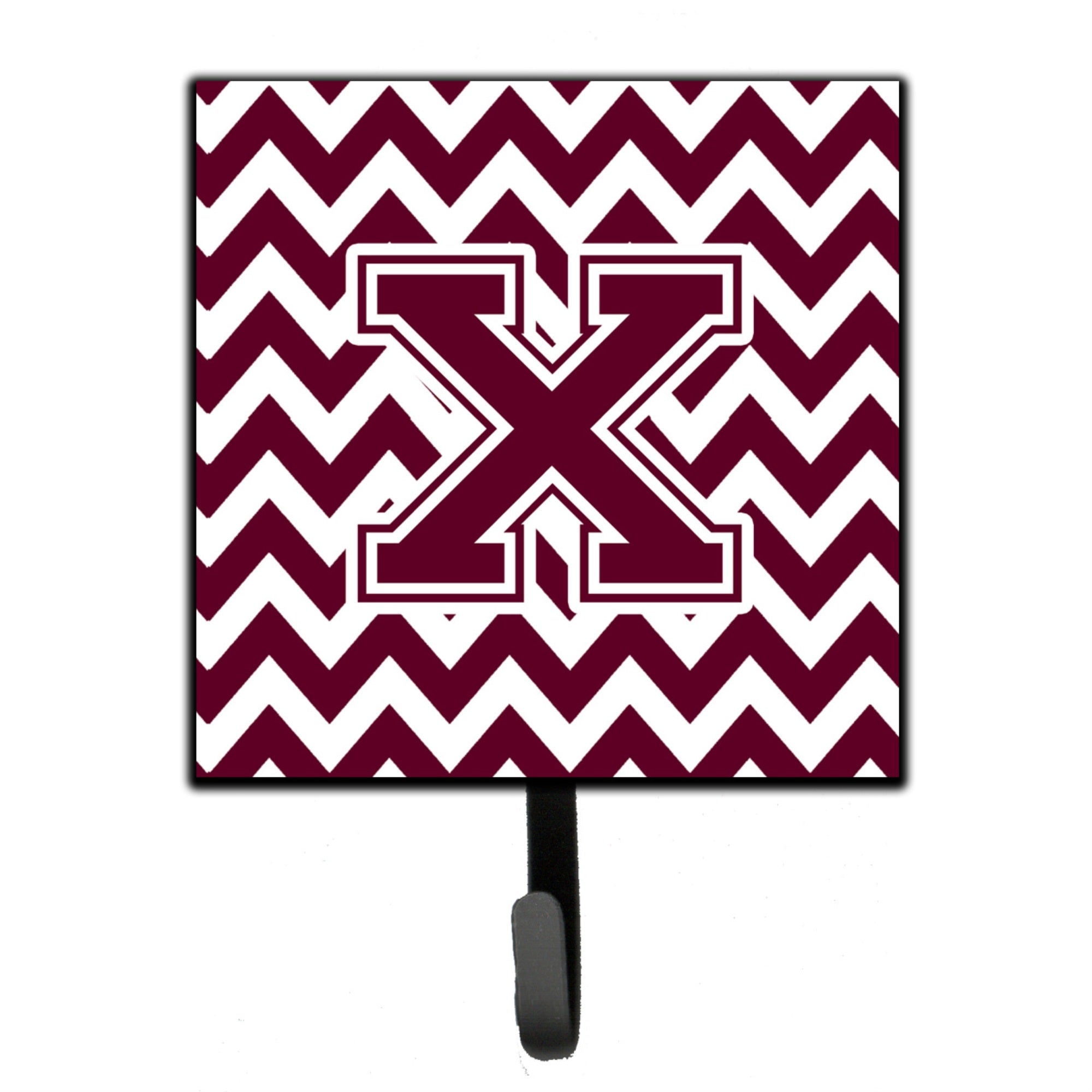 Caroline'S Treasures Letter X Chevron Maroon And White Leash Or Key Holder Cj1051-Xsh4, Small, Multicolor
