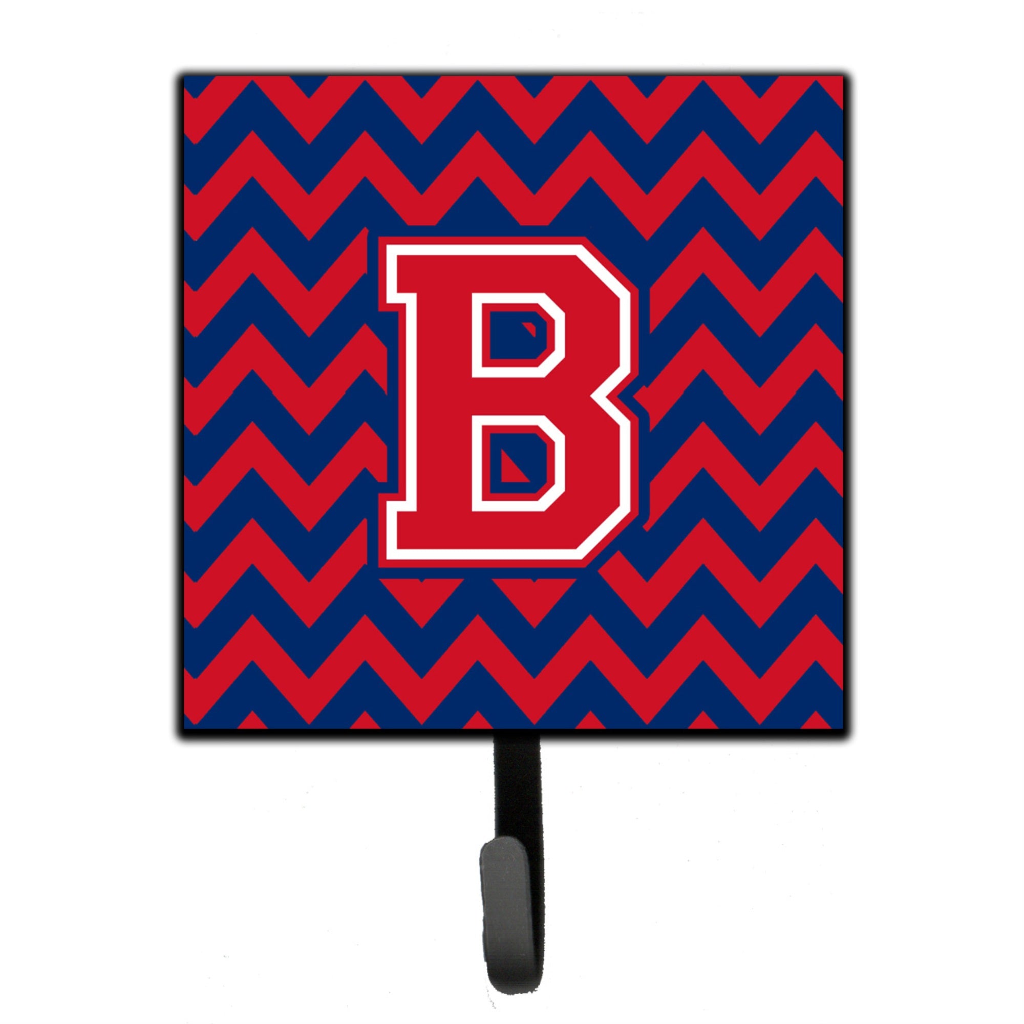 Caroline'S Treasures Letter B Chevron Yale Blue And Crimson Leash Or Key Holder Cj1054-Bsh4, Small, Multicolor