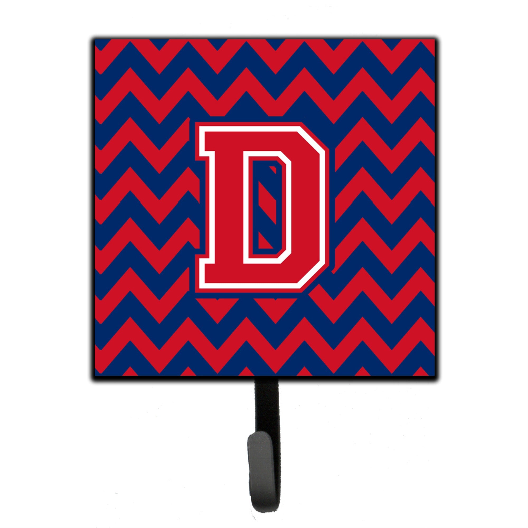Caroline'S Treasures Letter D Chevron Yale Blue And Crimson Leash Or Key Holder Cj1054-Dsh4, Small, Multicolor