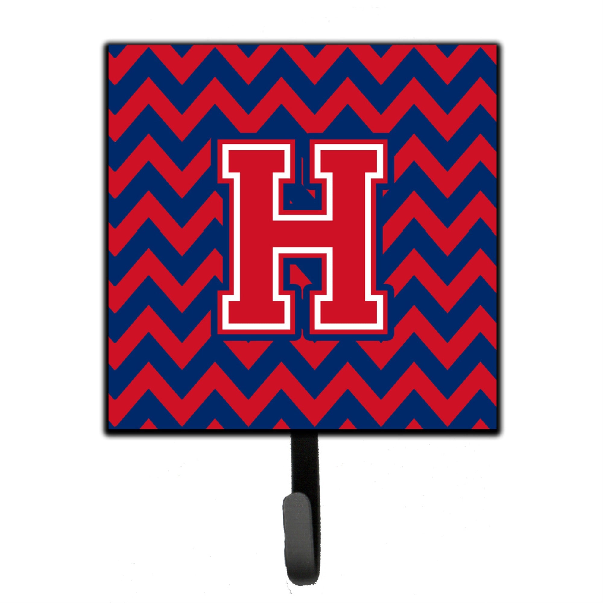Caroline'S Treasures Letter H Chevron Yale Blue And Crimson Leash Or Key Holder Cj1054-Hsh4, Small, Multicolor