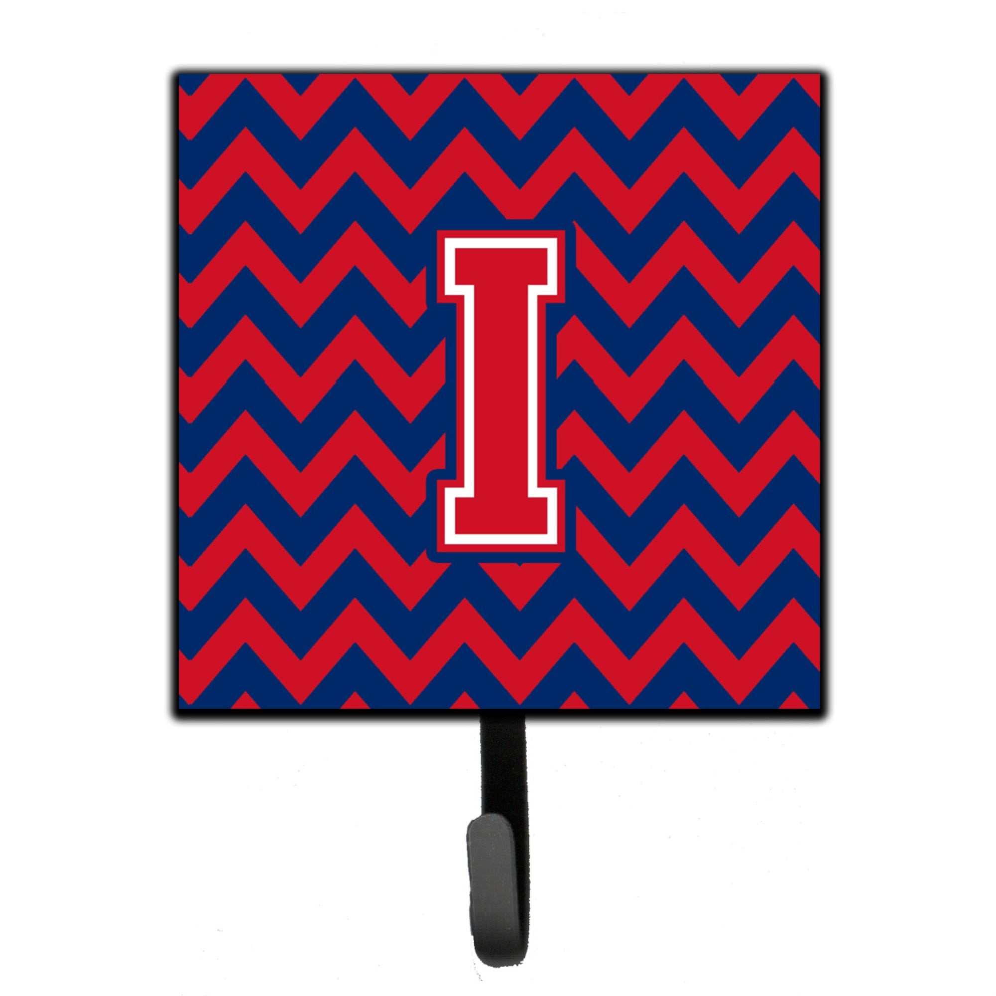 Caroline'S Treasures Letter I Chevron Yale Blue And Crimson Leash Or Key Holder Cj1054-Ish4, Small, Multicolor