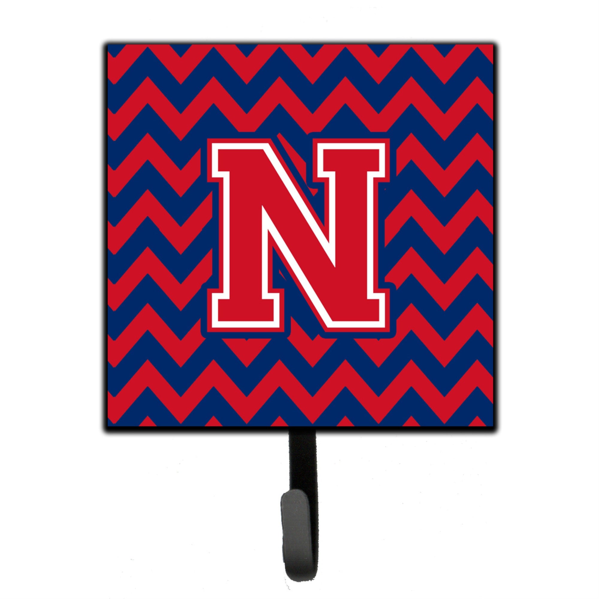 Caroline'S Treasures Letter N Chevron Yale Blue And Crimson Leash Or Key Holder Cj1054-Nsh4, Small, Multicolor