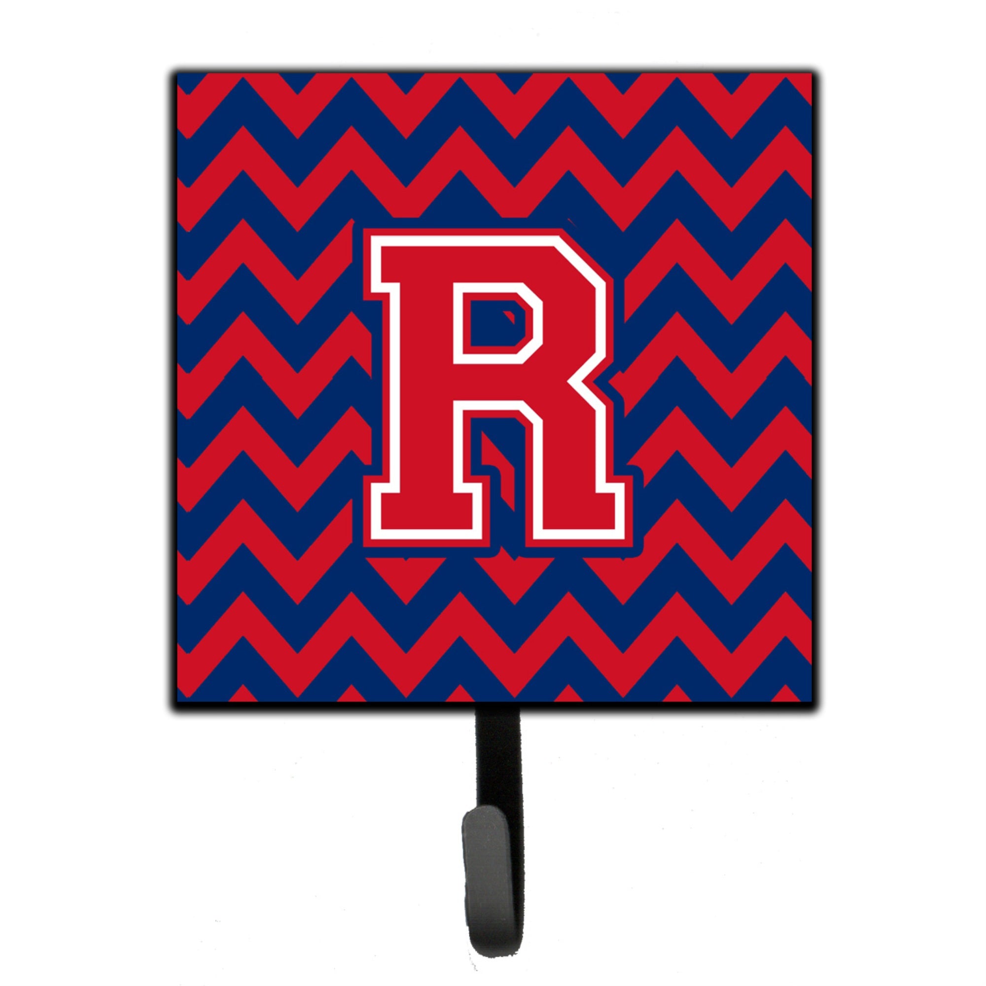 Caroline'S Treasures Letter R Chevron Yale Blue And Crimson Leash Or Key Holder Cj1054-Rsh4, Small, Multicolor