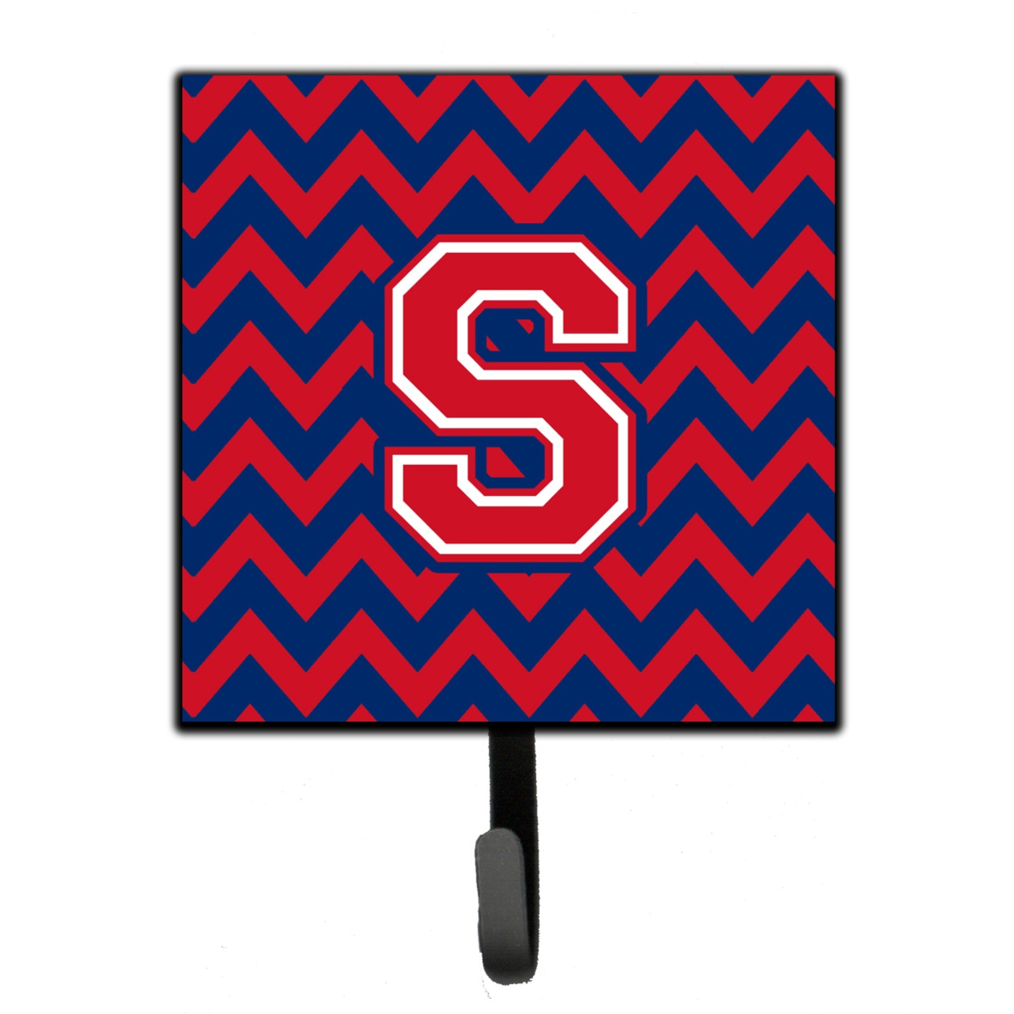 Caroline'S Treasures Letter S Chevron Yale Blue And Crimson Leash Or Key Holder Cj1054-Ssh4, Small, Multicolor