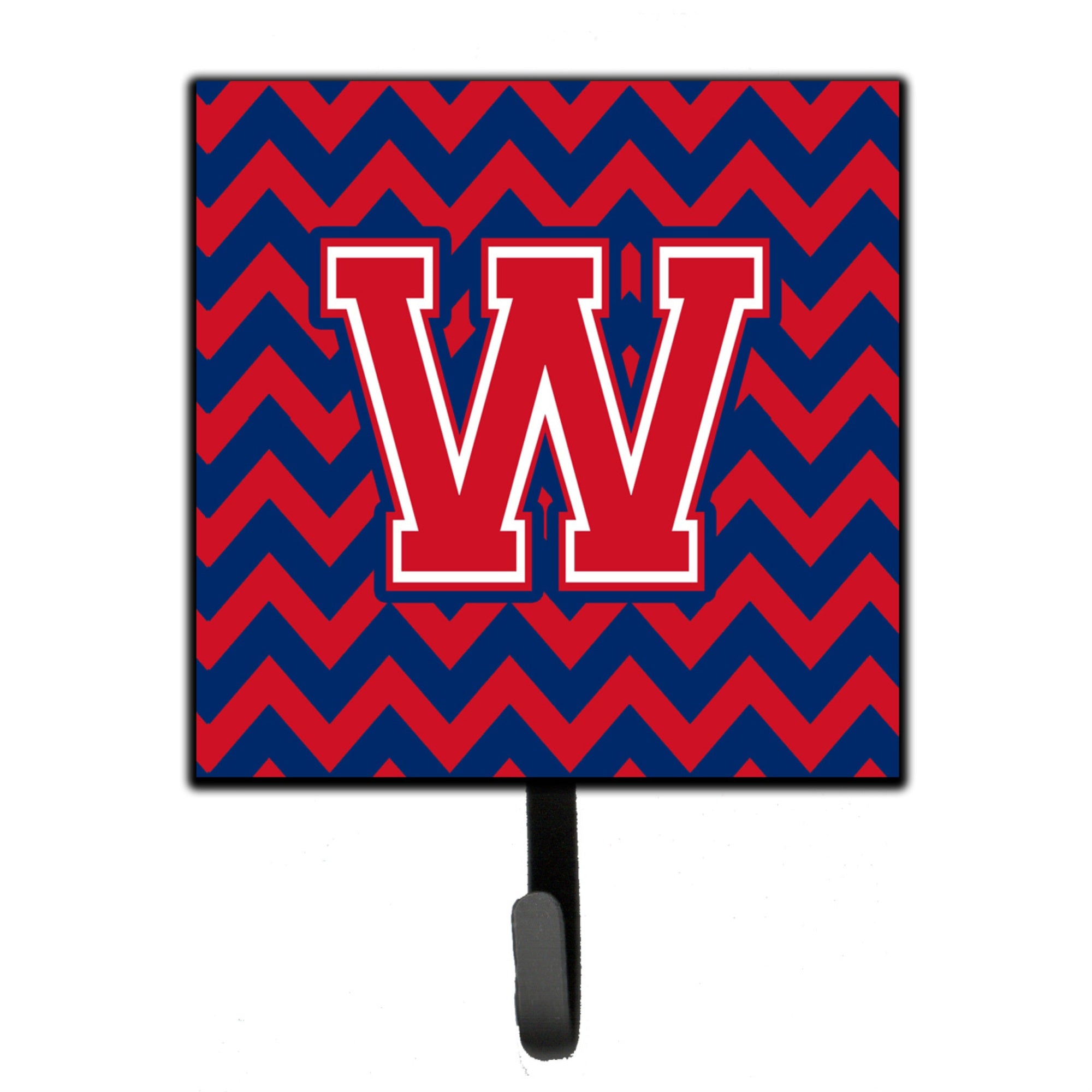 Caroline'S Treasures Letter W Chevron Yale Blue And Crimson Leash Or Key Holder Cj1054-Wsh4, Small, Multicolor