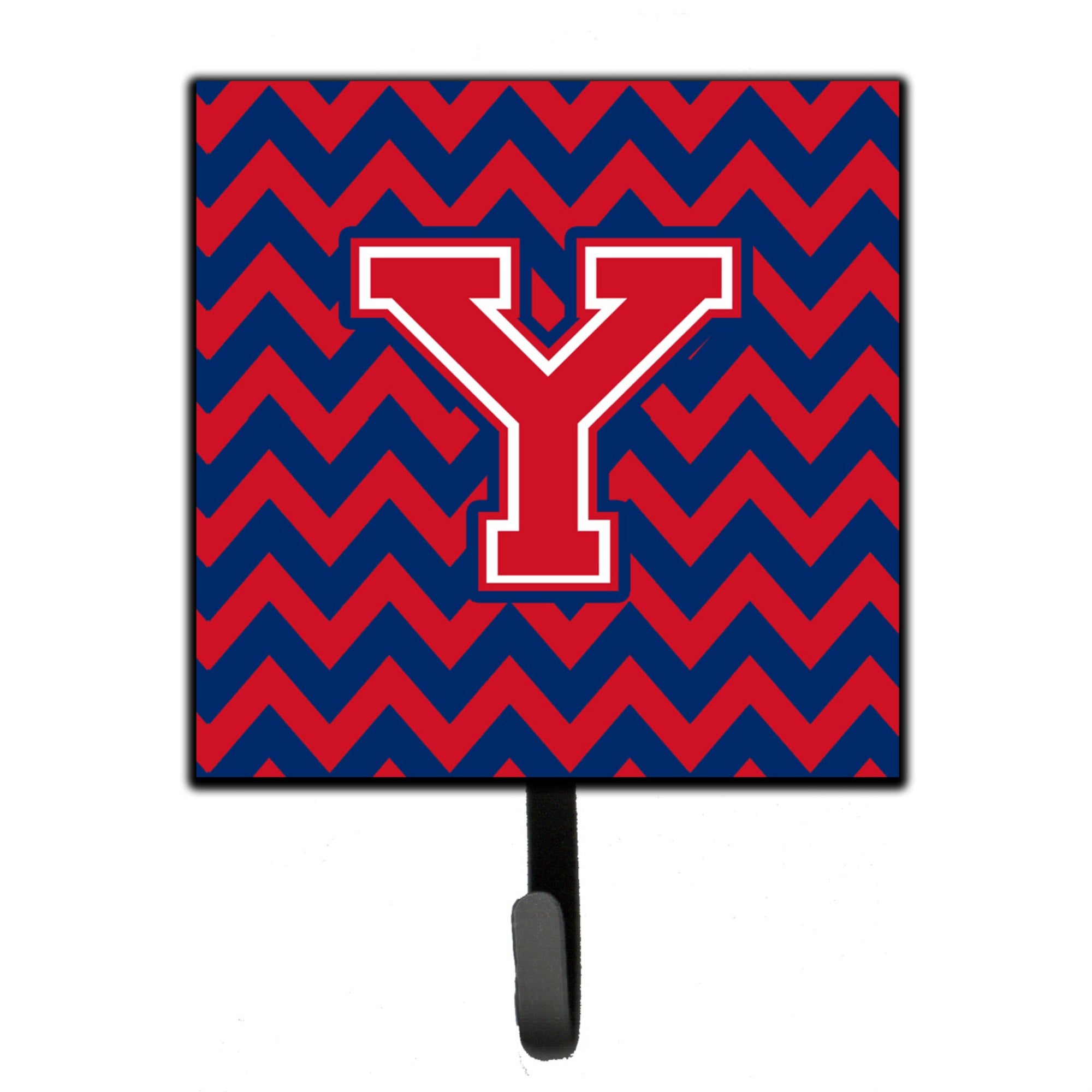 Caroline'S Treasures Letter Y Chevron Yale Blue And Crimson Leash Or Key Holder Cj1054-Ysh4, Small, Multicolor