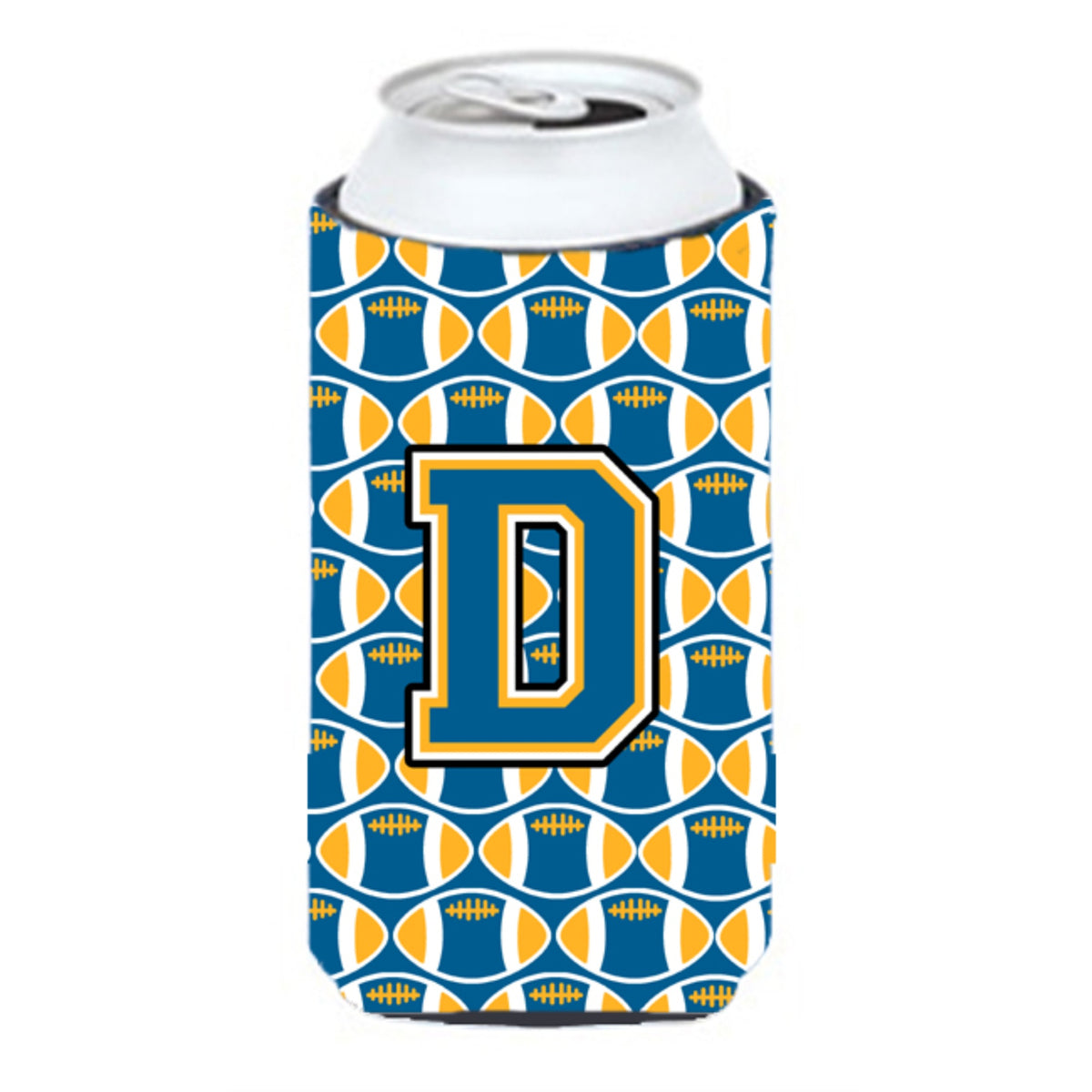 Letter D Football Blue And Gold Tall Boy Beverage Insulator Hugger Cj1 ...