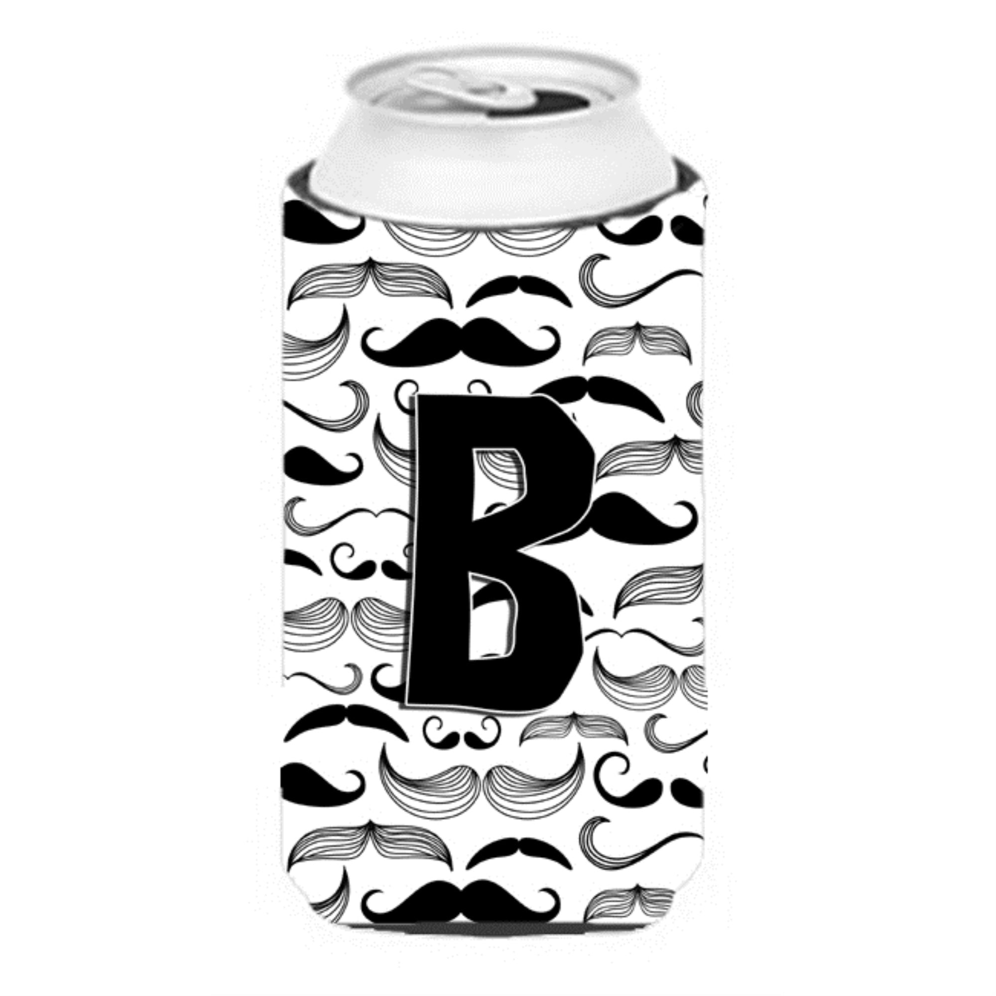 Caroline'S Treasures Cj2009-Btbc Letter B Moustache Initial Tall Boy Koozie Hugger, Multicolor
