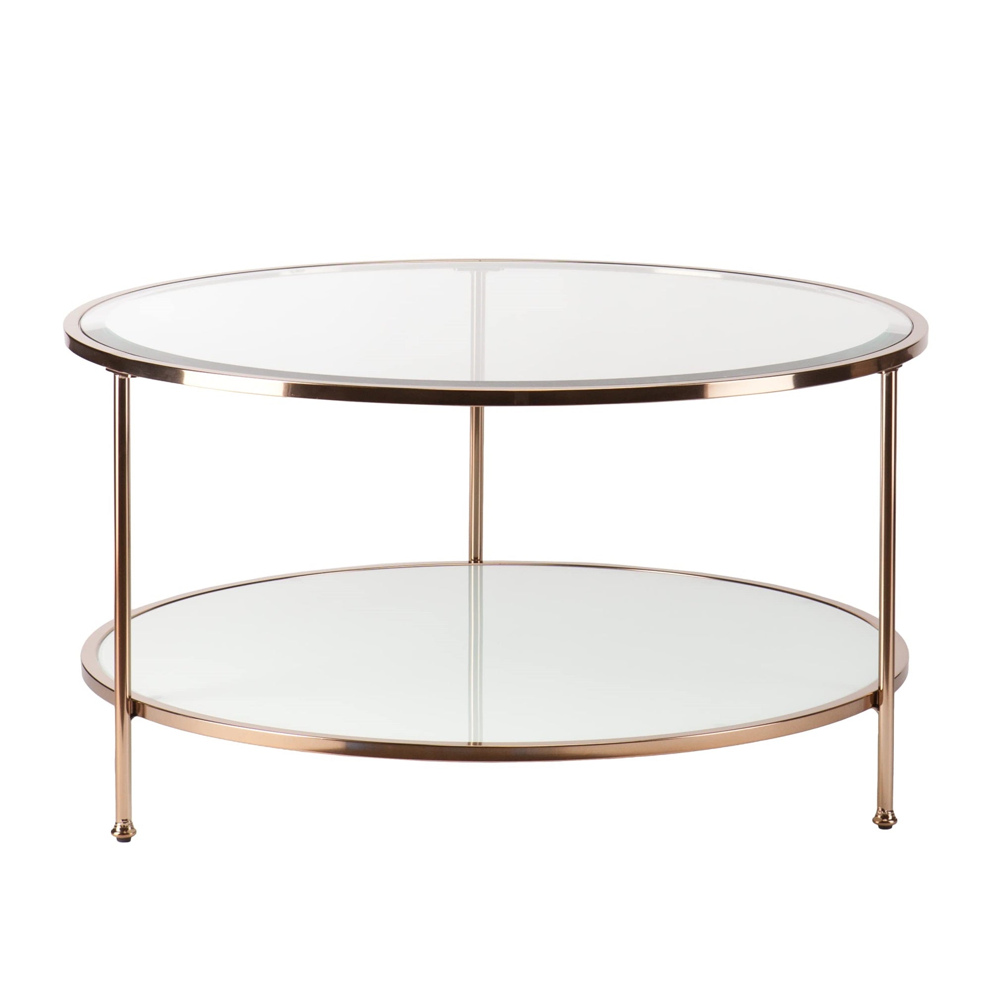 Casafoyer Furniture Risa Cocktail Table, Gold, 34 in x 34 in x 18 in