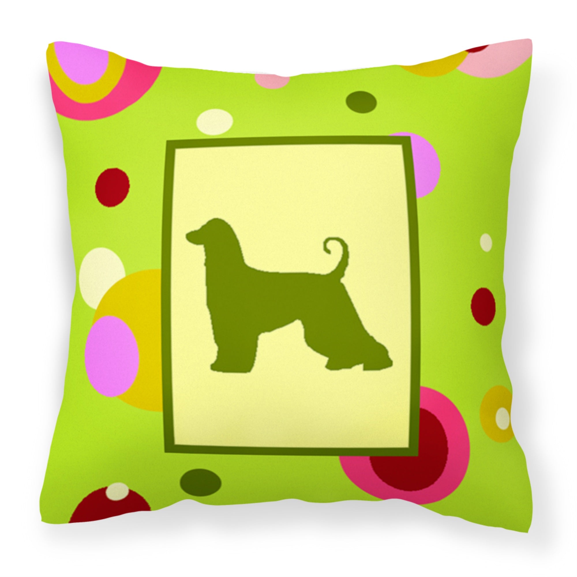 Caroline'S Treasures Ck1002Pw1414 Afghan Hound Decorative Canvas Fabric Pillow, Large, Multicolor