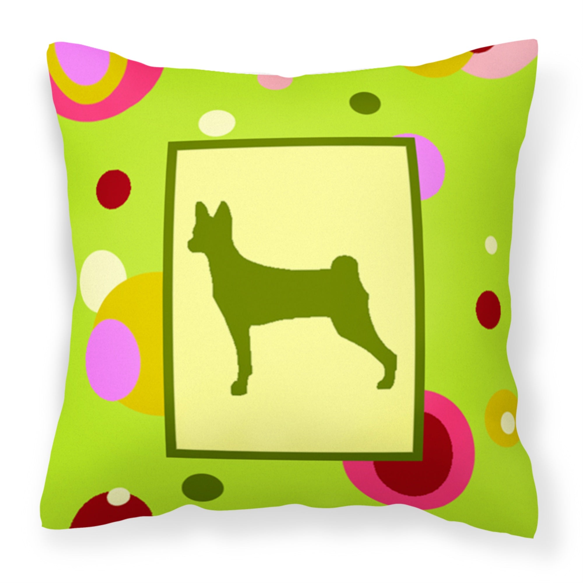 Caroline'S Treasures Ck1010Pw1414 Basenji Decorative Canvas Fabric Pillow, Large, Multicolor
