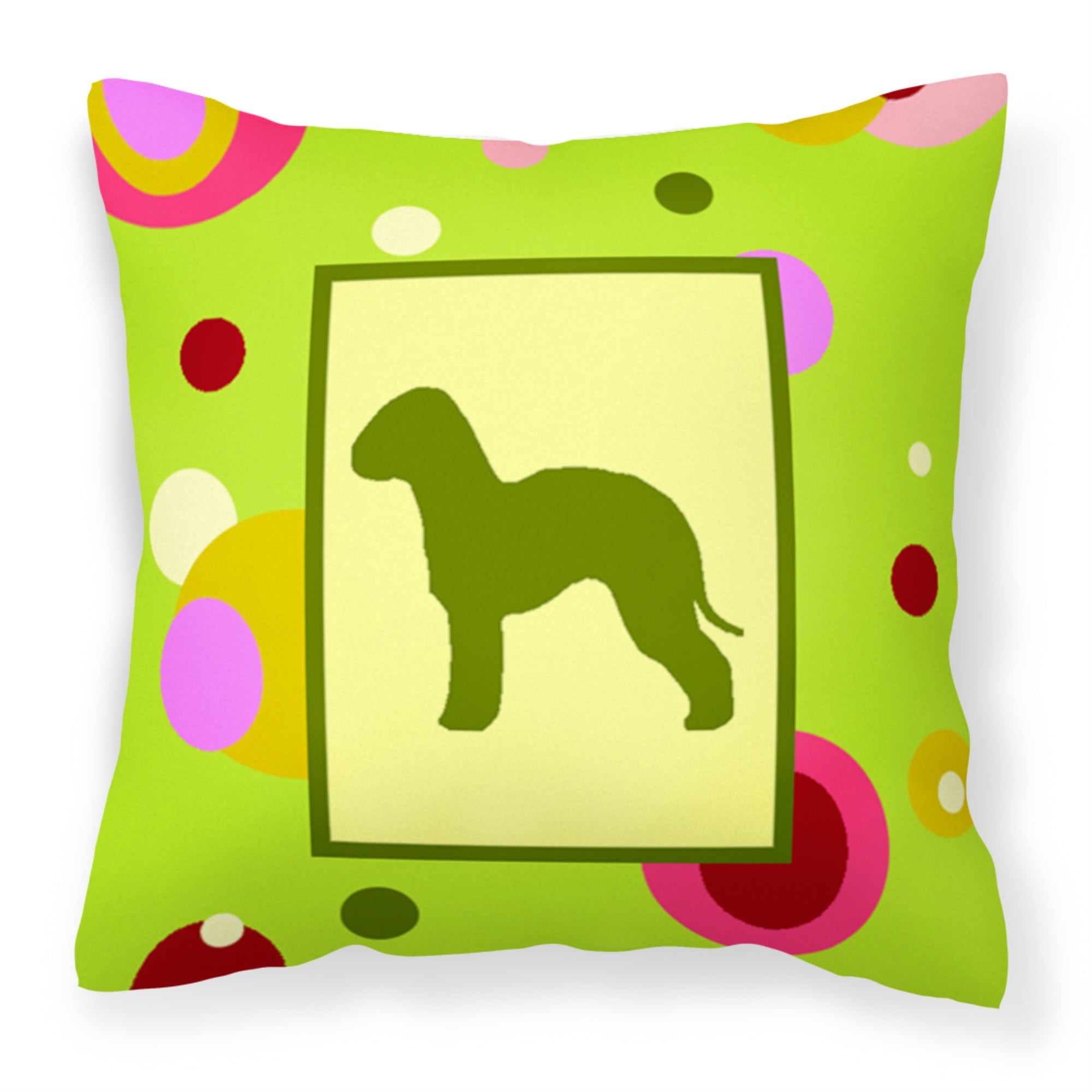 Caroline'S Treasures Ck1013Pw1414 Bedlington Terrier Decorative Canvas Fabric Pillow, Large, Multicolor