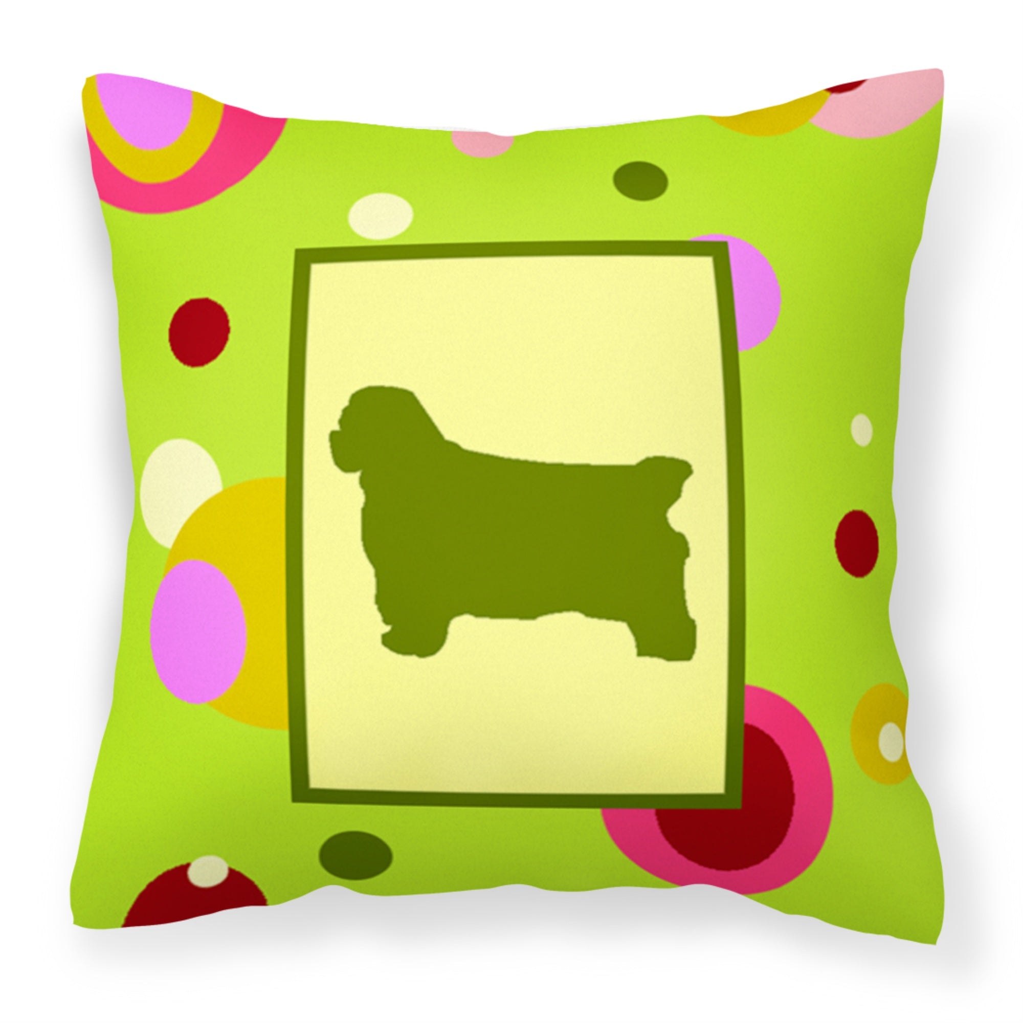 Caroline'S Treasures Ck1021Pw1414 Clumber Spaniel Decorative Canvas Fabric Pillow, Large, Multicolor