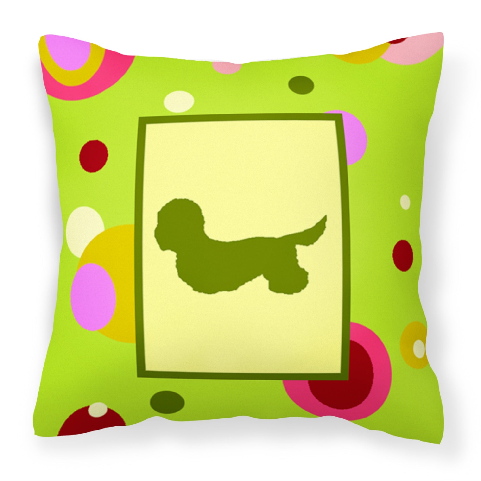 Caroline'S Treasures Ck1025Pw1414 Dandie Dinmont Terrier Decorative Canvas Fabric Pillow, Large, Multicolor