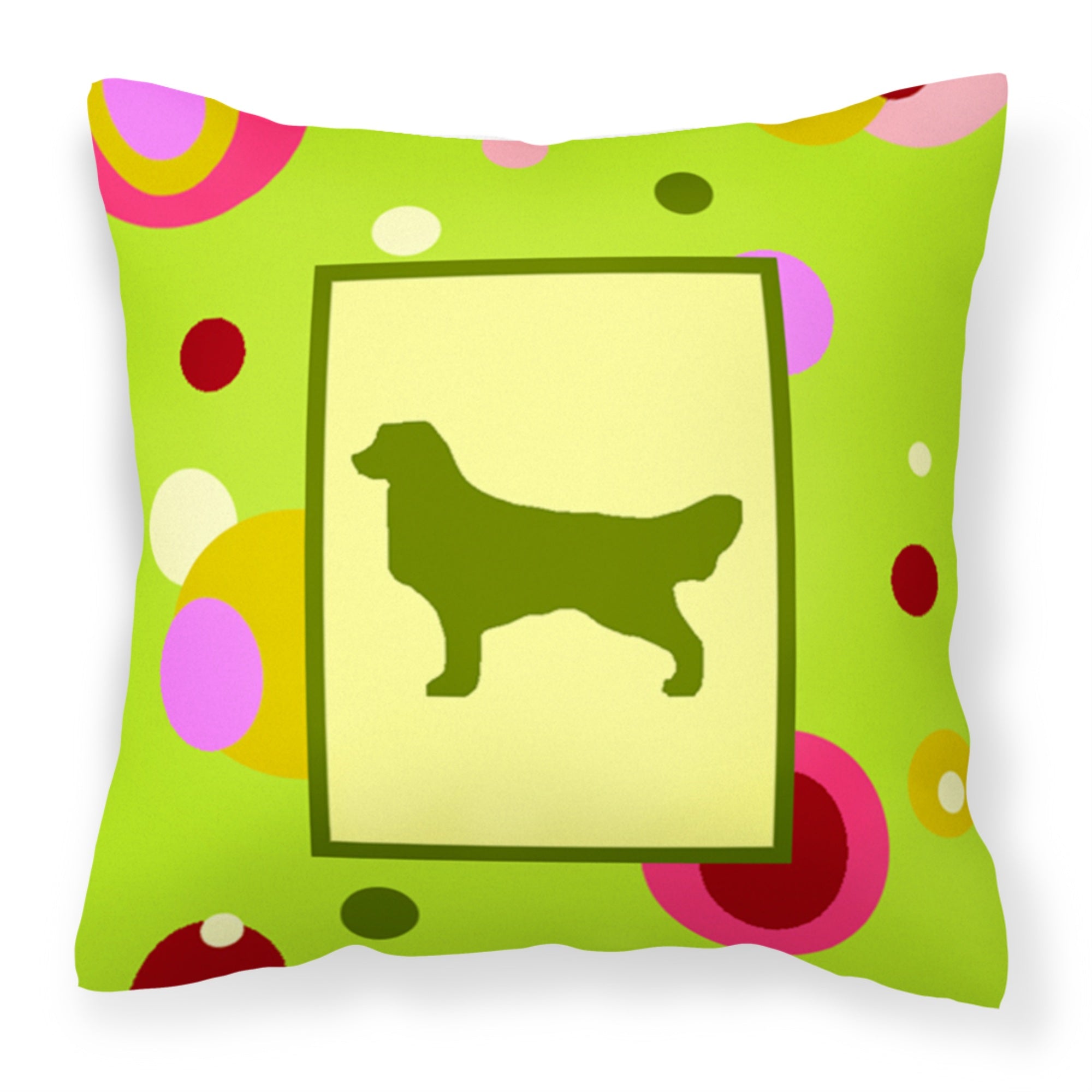Caroline'S Treasures Ck1033Pw1414 Golden Retriever Decorative Canvas Fabric Pillow, Large, Multicolor