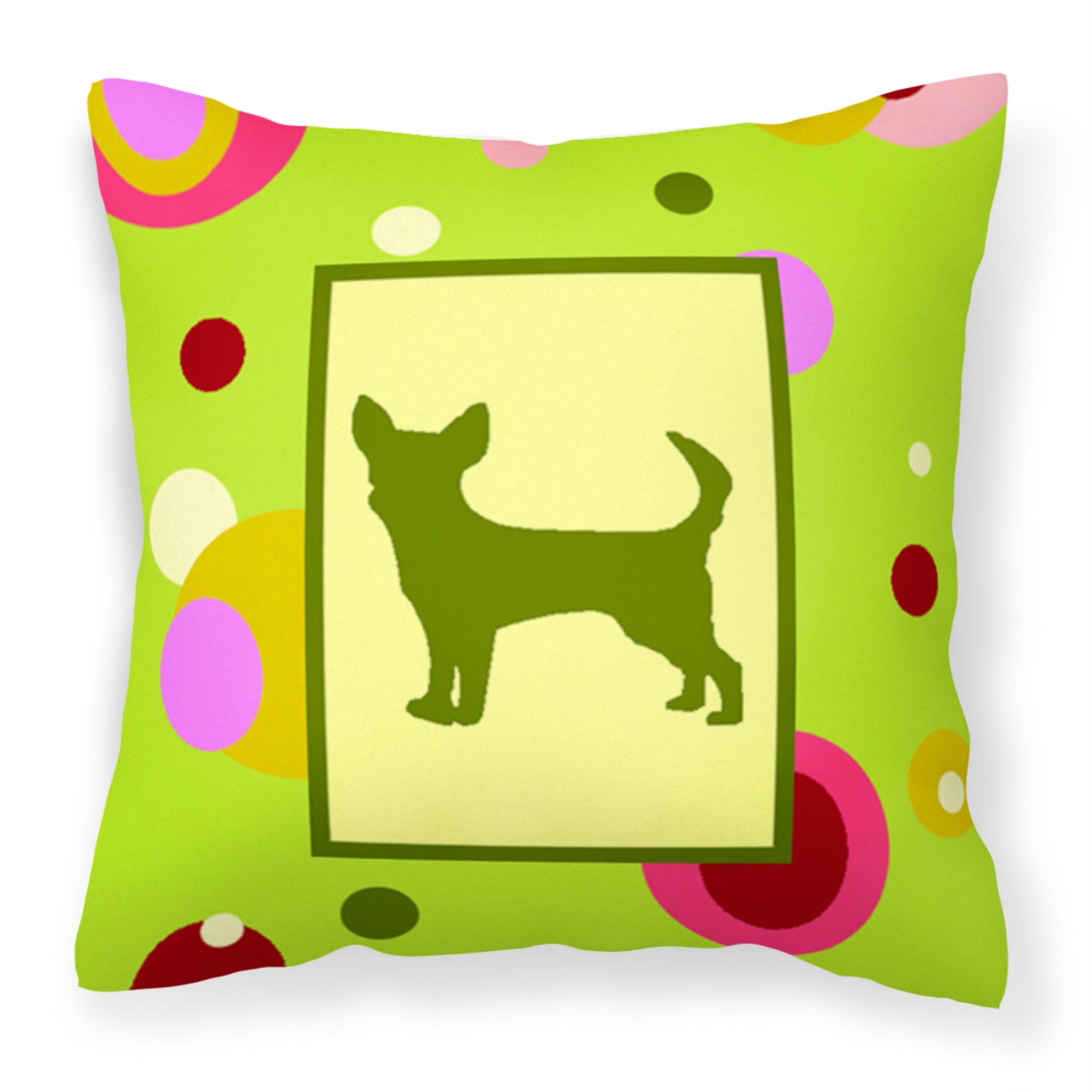 Caroline'S Treasures Ck1086Pw1414 Chihuahua Decorative Canvas Fabric Pillow, Large, Multicolor