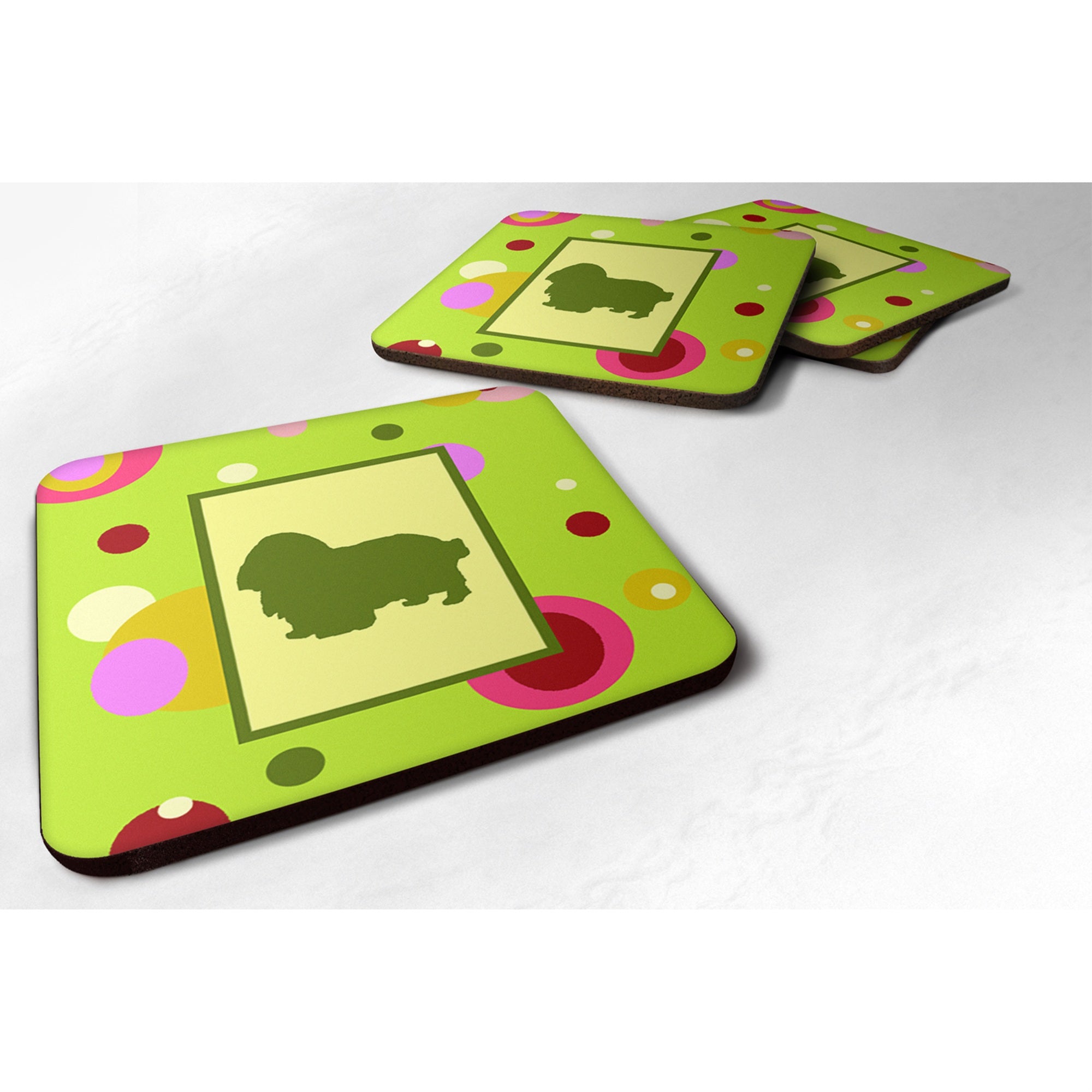 Caroline'S Treasures Ck1100Fc English Toy Spaniel Foam Coasters (Set Of 4), 3.5 H X 3.5 W, Multicolor