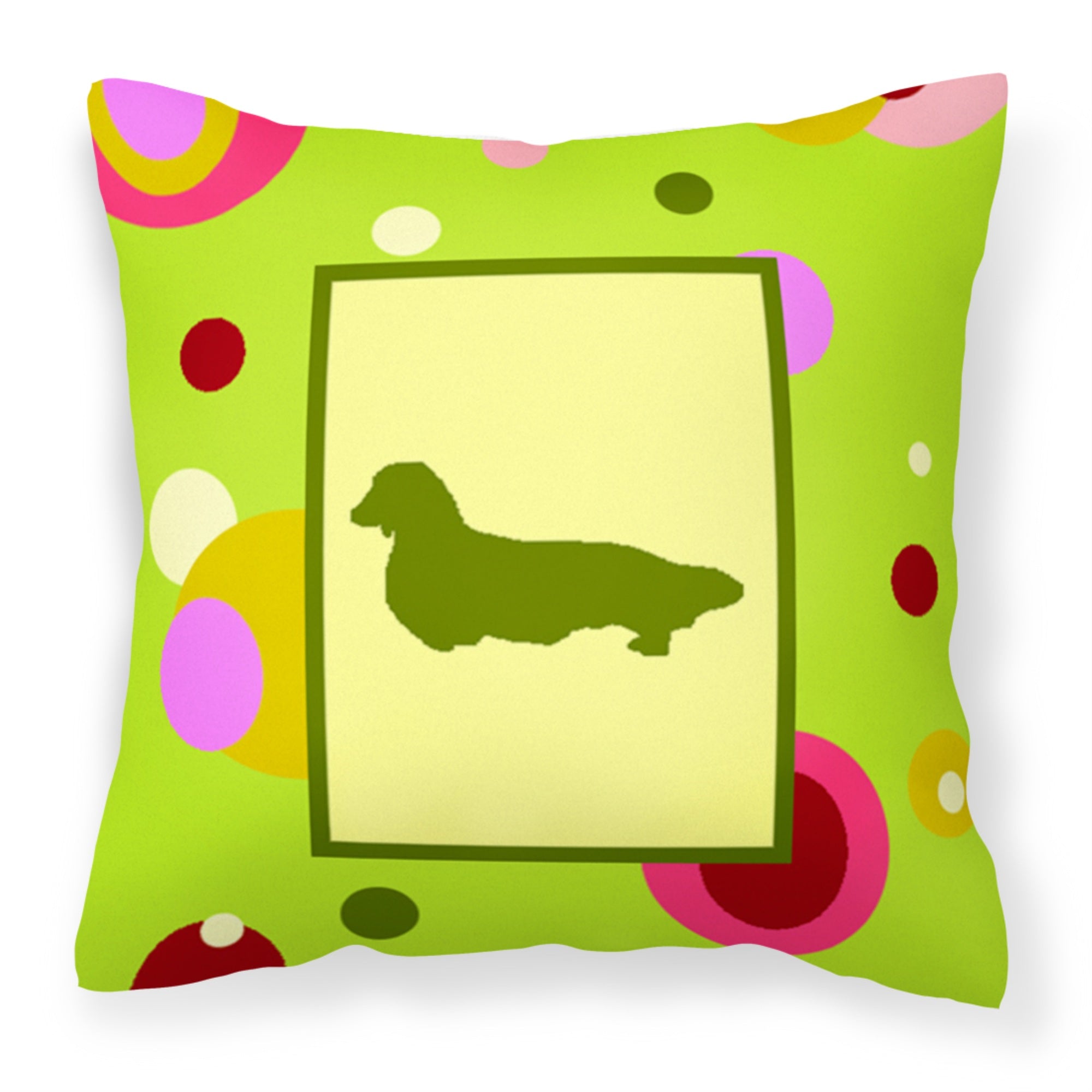 Caroline'S Treasures Ck1132Pw1414 Dachshund Decorative Canvas Fabric Pillow, Large, Multicolor