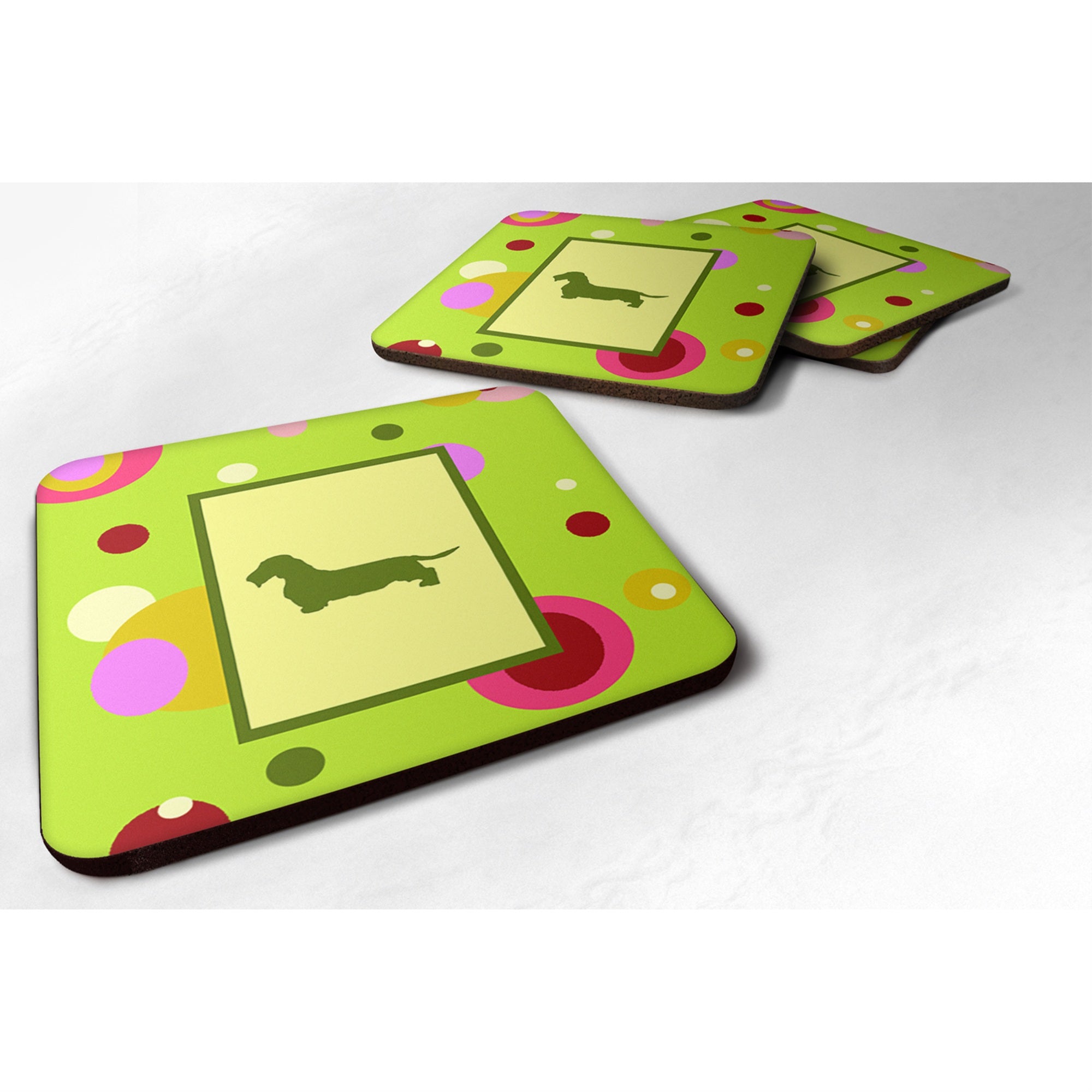 Caroline'S Treasures Ck1133Fc Dachshund Foam Coasters (Set Of 4), 3.5 H X 3.5 W, Multicolor
