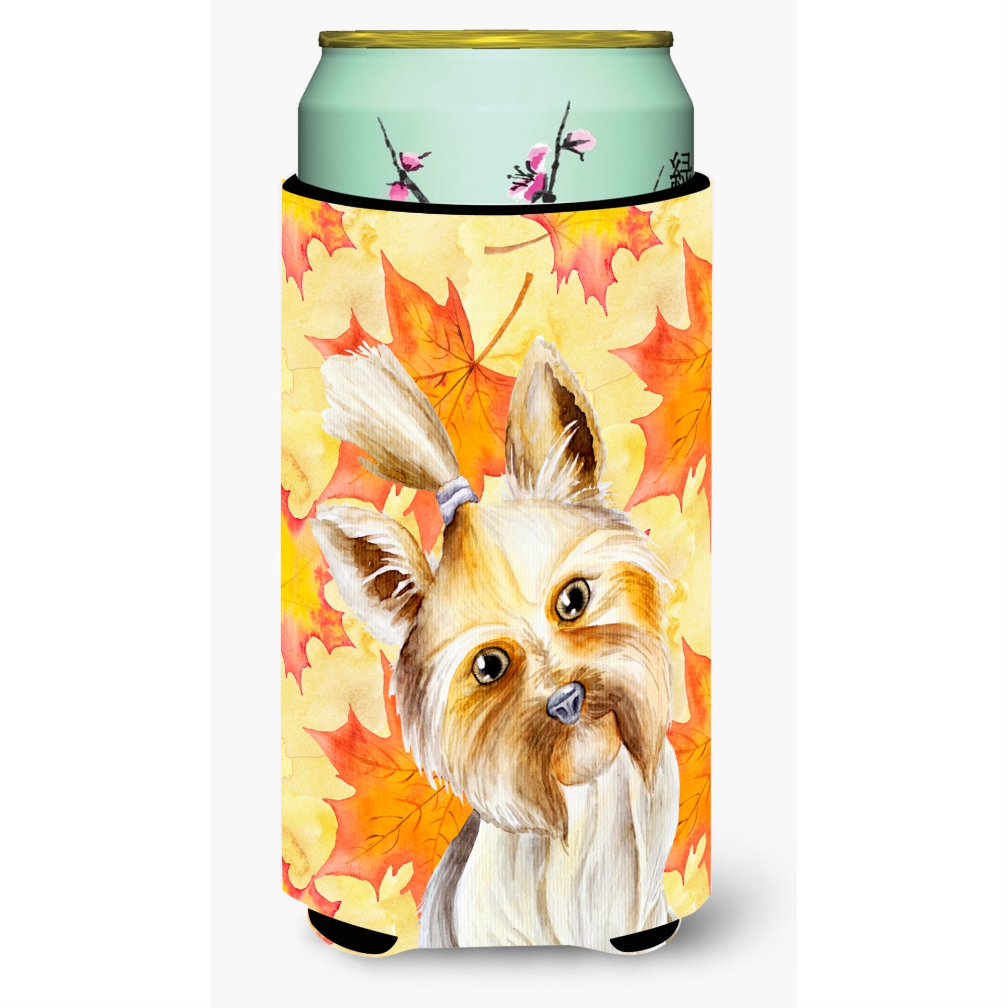 Caroline'S Treasures Yorkie Yorkshire Terrier Fall Decorative Can Hugger, Tall Boy, Multicolor