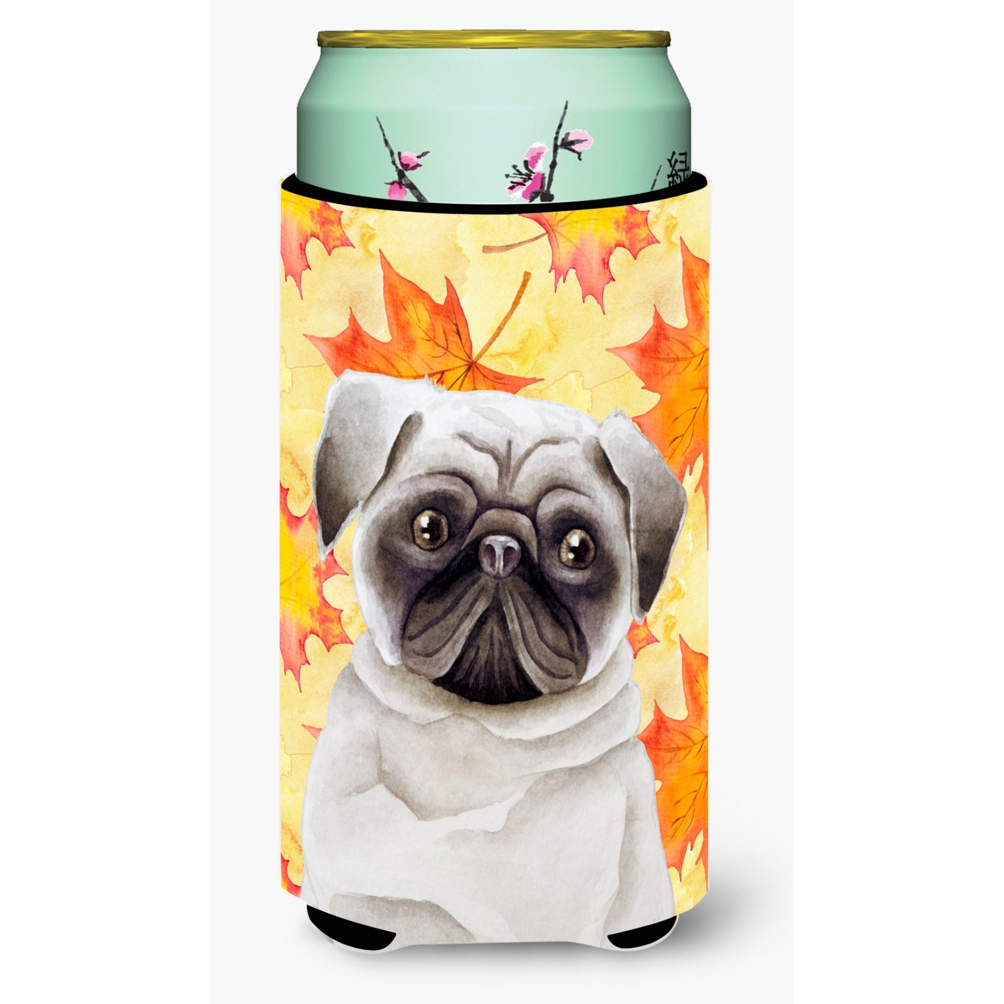 Caroline'S Treasures Pug Fall Decorative Can Hugger, Tall Boy, Multicolor