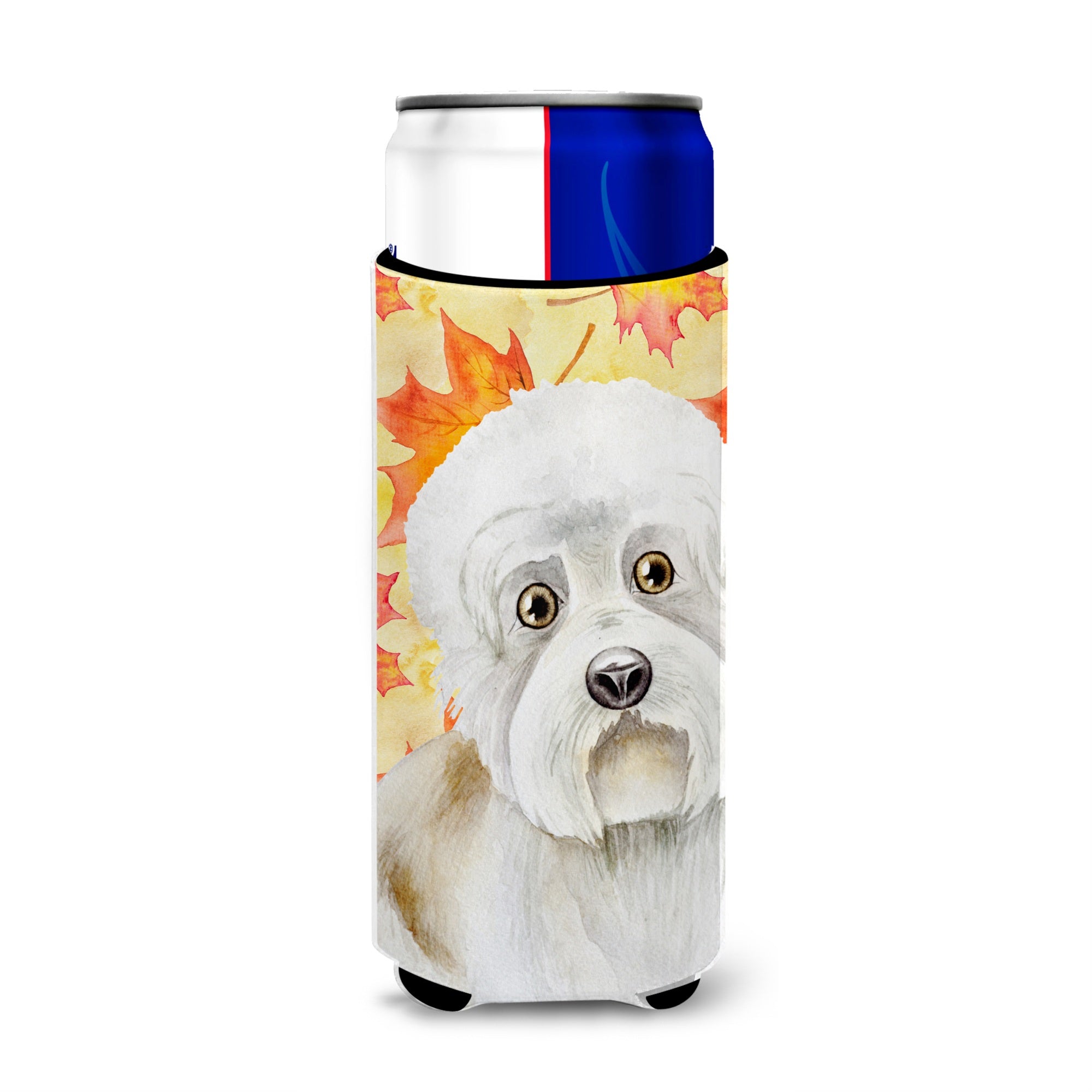 Caroline'S Treasures Dandie Dinmont Fall Decorative Can Hugger, Slim, Multicolor
