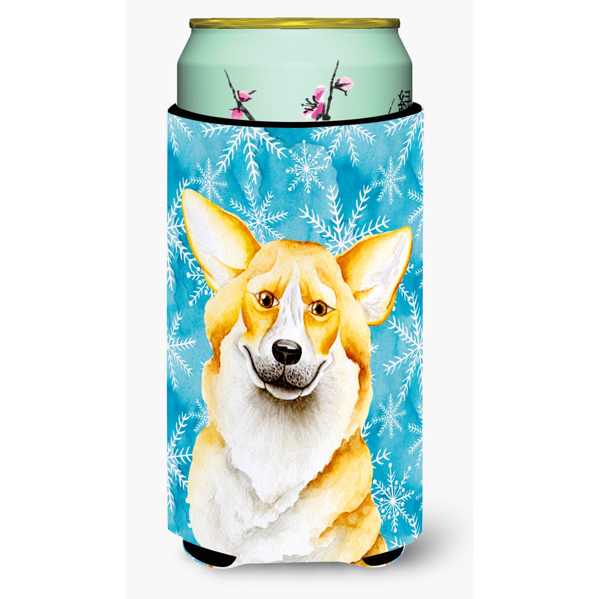 Caroline'S Treasures Corgi Winter Decorative Can Hugger, Tall Boy, Multicolor