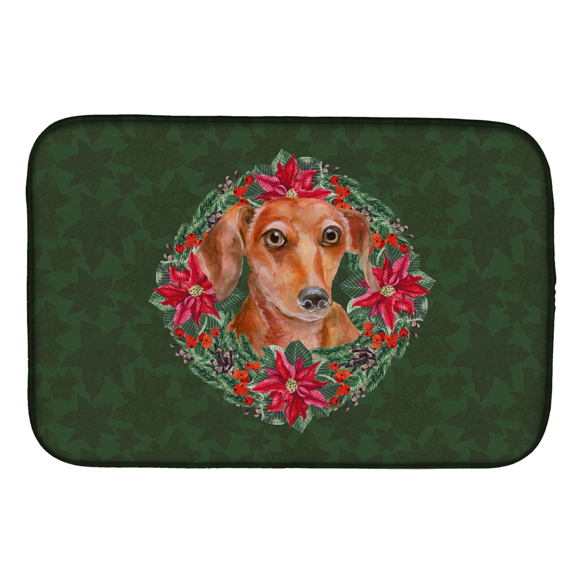 Caroline'S Treasures Ck1573Ddm Dish Drying Mat, 14 X 21, Christmas Wreath