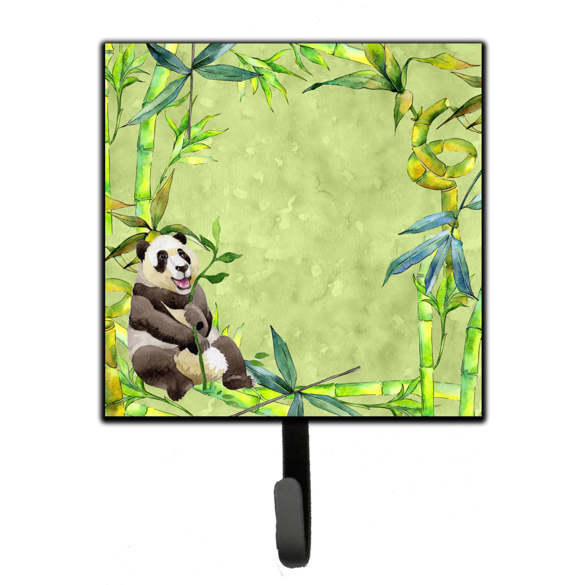 Caroline'S Treasures Panda Bear And Bamboo Leash Or Key Holder Hooks, Multicolor