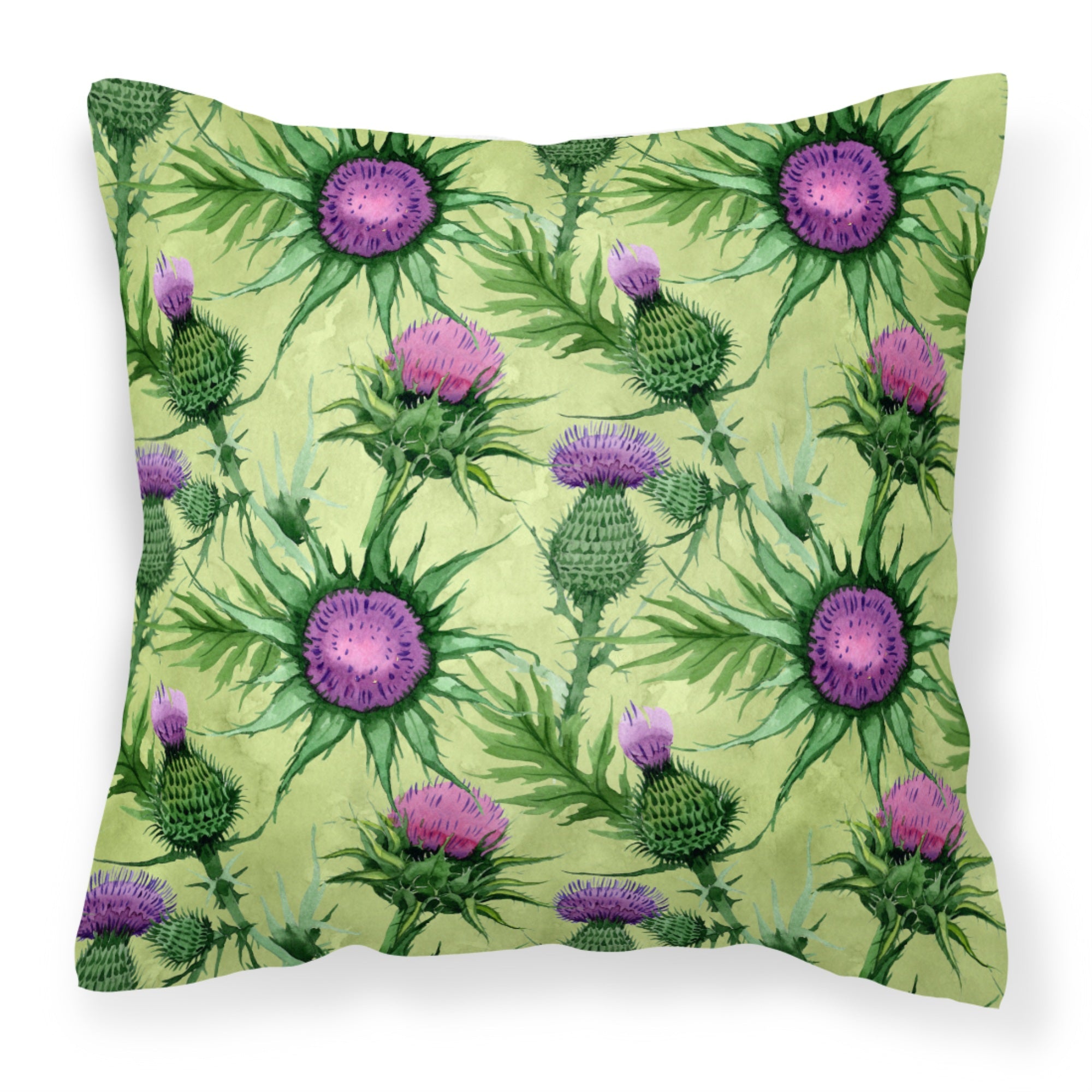 Caroline'S Treasures Ck1699Pw1818 Thistle Fabric Decorative Pillow Patio-Furniture-Pillows, Multicolor