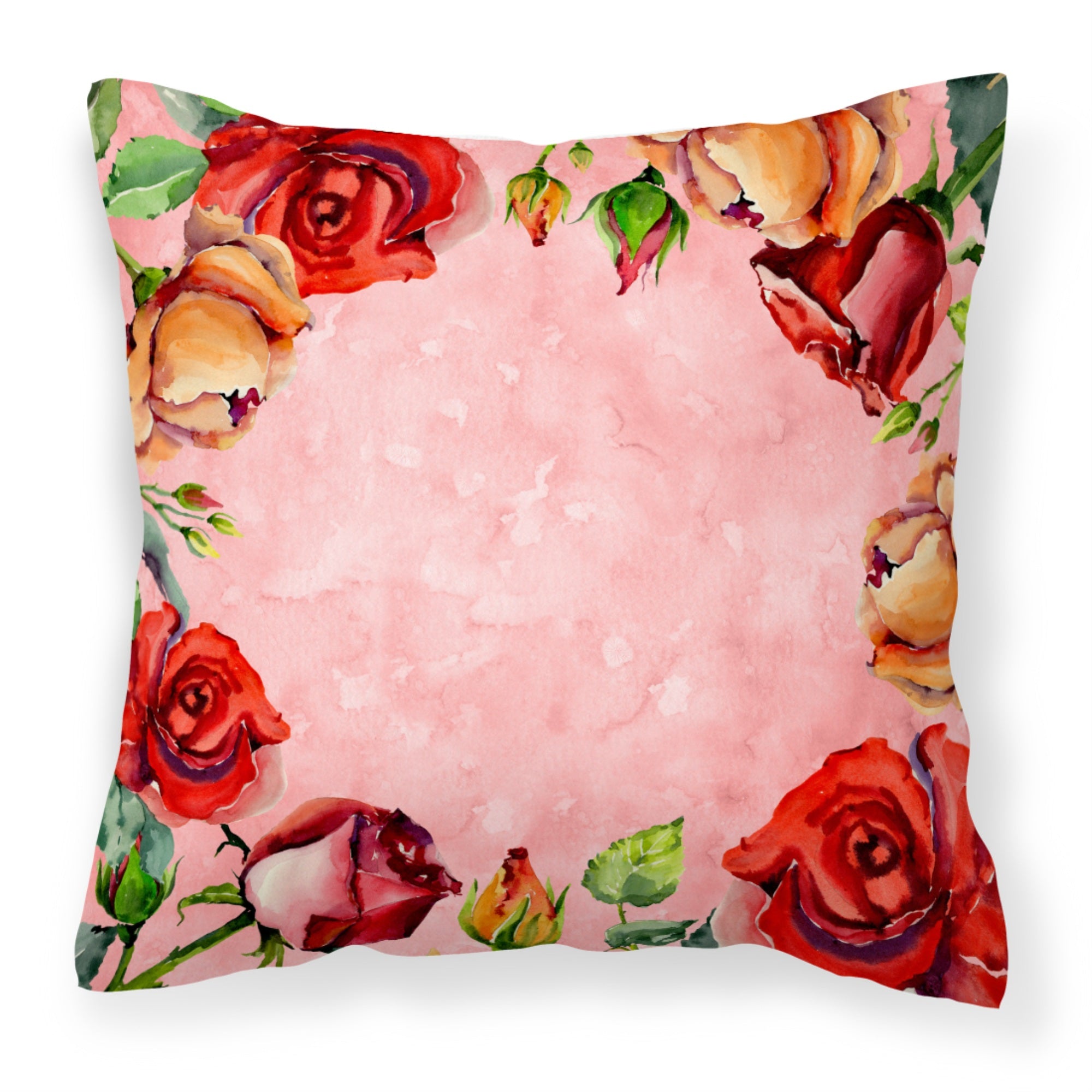 Caroline'S Treasures Ck1700Pw1818 Roses Fabric Decorative Pillow Patio-Furniture-Pillows, Multicolor