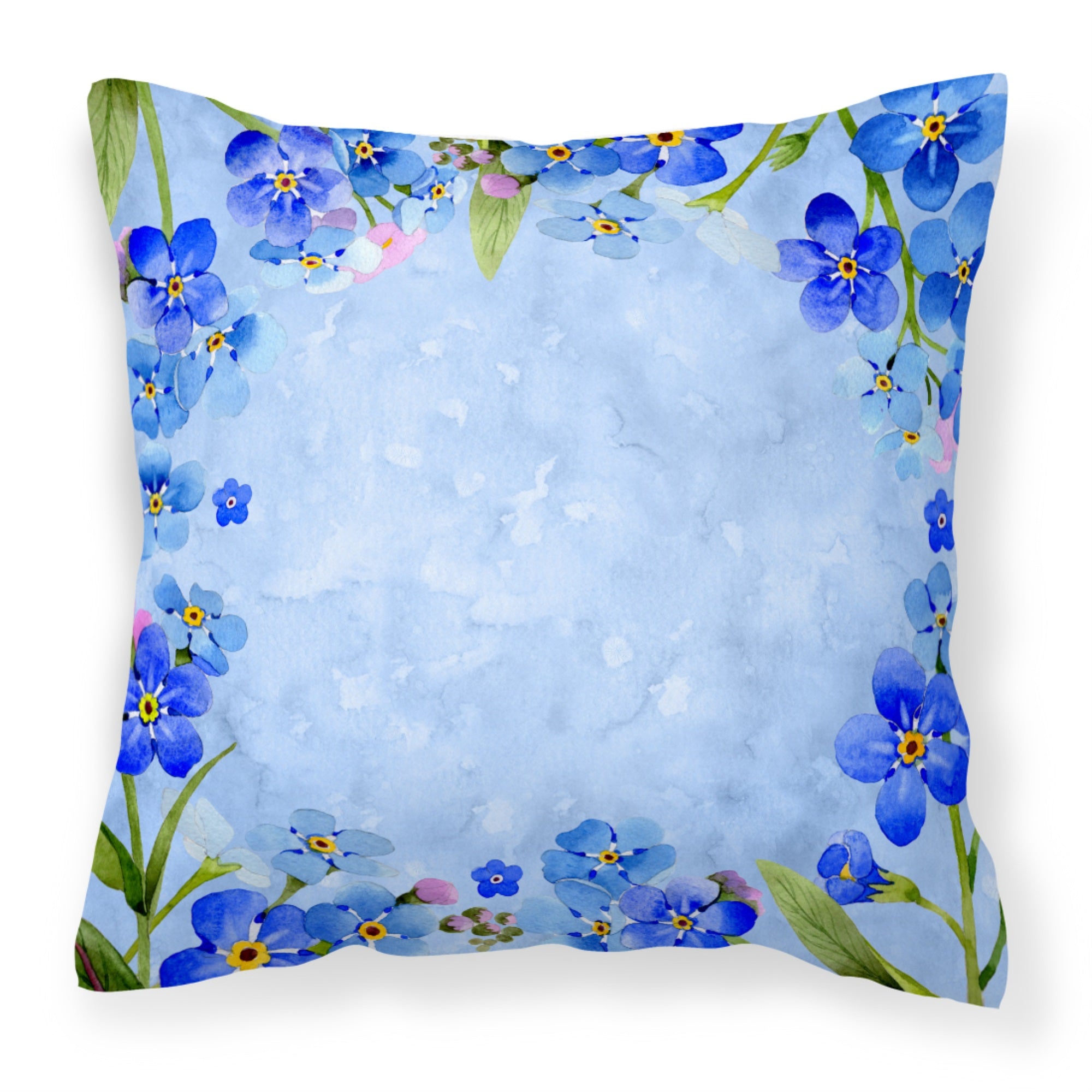 Caroline'S Treasures Ck1703Pw1818 Myosotis Flowers Fabric Decorative Pillow Patio-Furniture-Pillows, Multicolor
